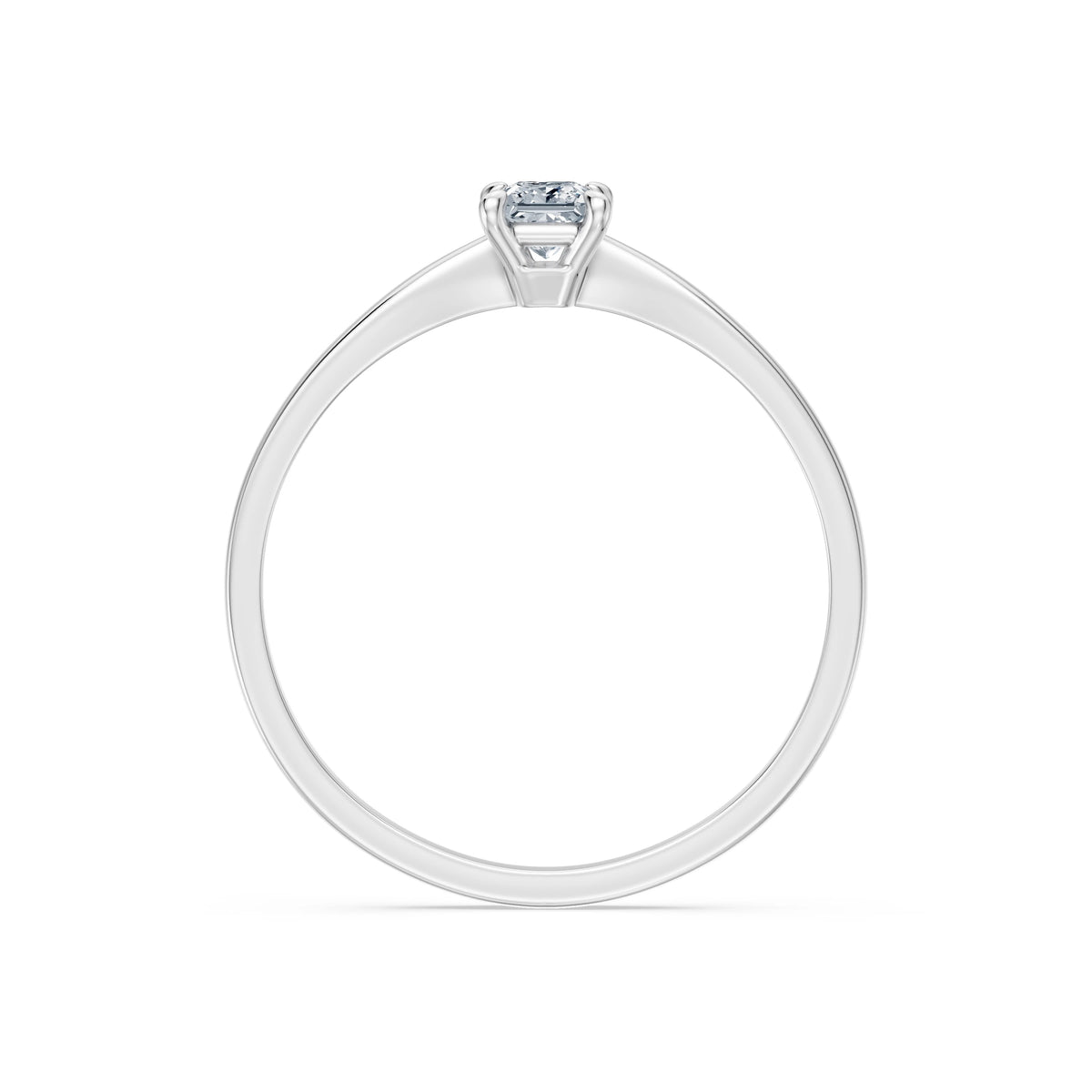 Inel de Logodnă Solitaire din Aur, Diamant Princess 0,17 CT