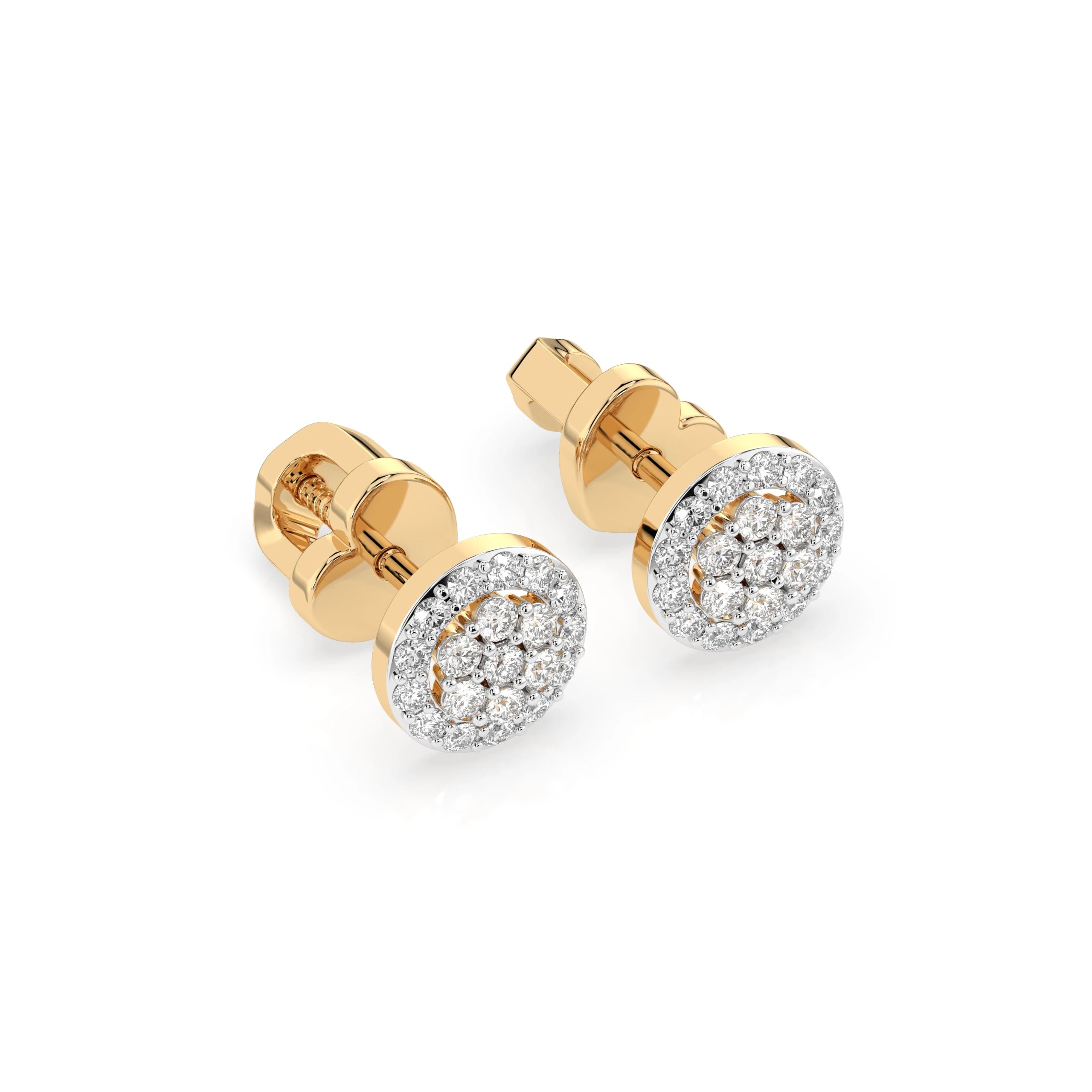 Cercei din Aur cu Diamante Rotunde Briliant 0.30 CT