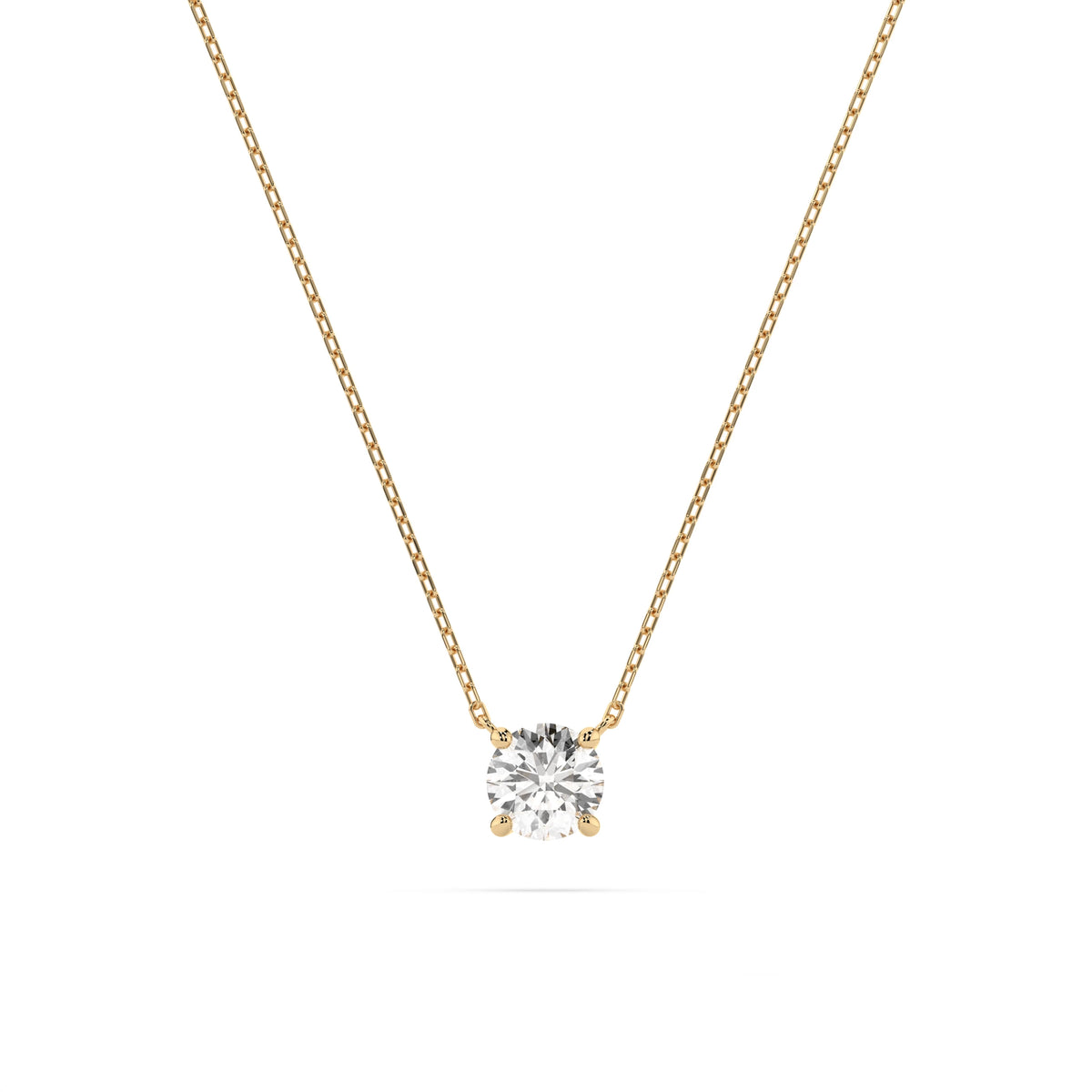 Colier din Aur cu Diamant, Forma Rotund Briliant, 0,30 CT