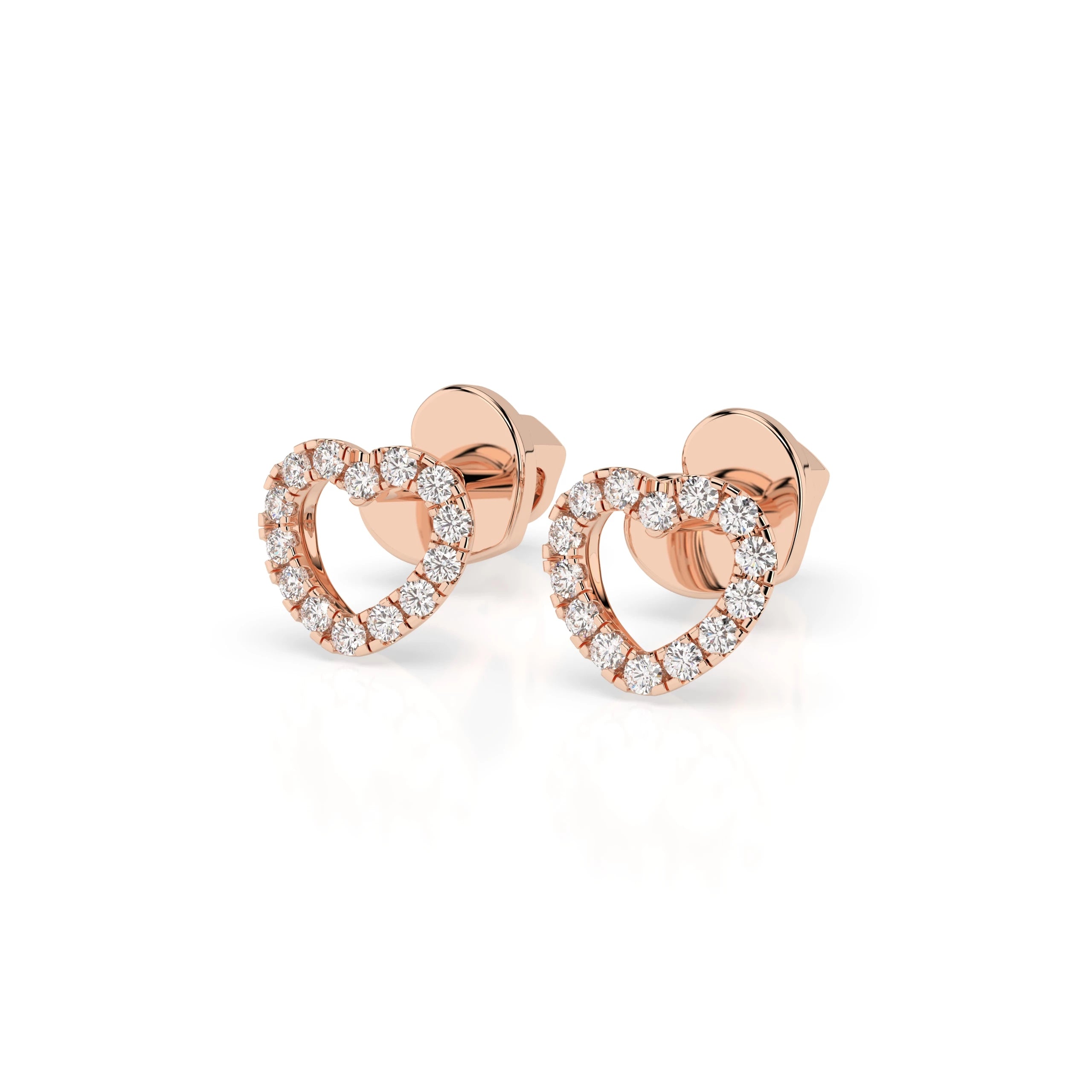 Cercei din Aur cu Diamante Rotunde Briliant 0.14 CT