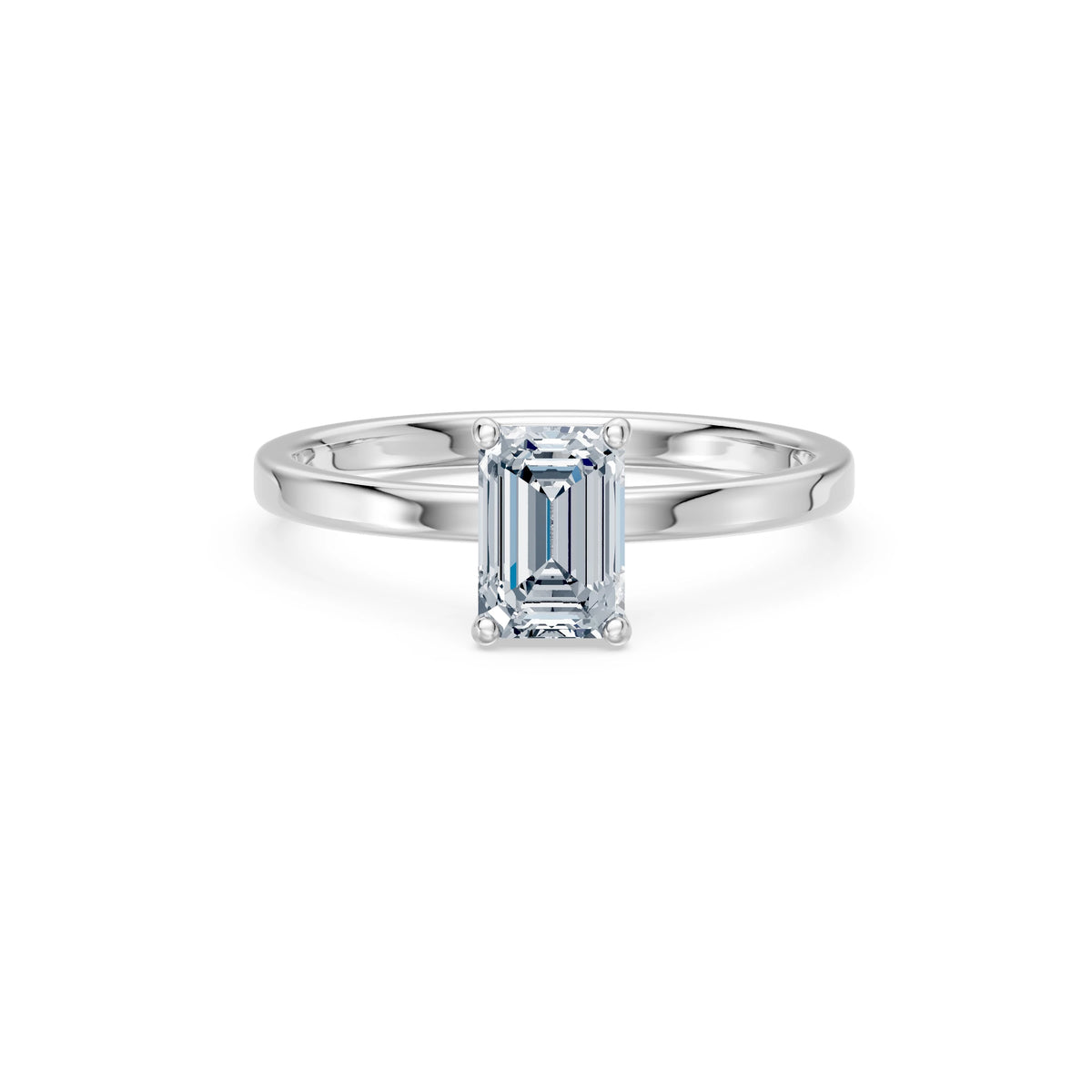 Inel de Logodnă Solitaire din Aur, Diamant Emerald 1,00 CT