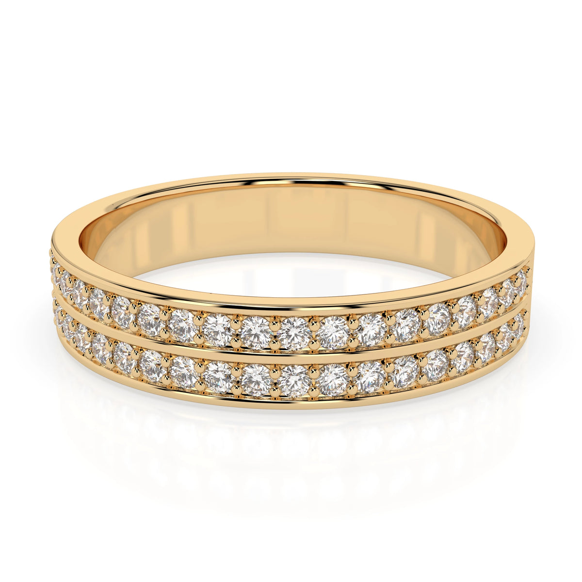 Inel din Aur cu Diamante, Forma Rotund Briliant, 0,37 CT