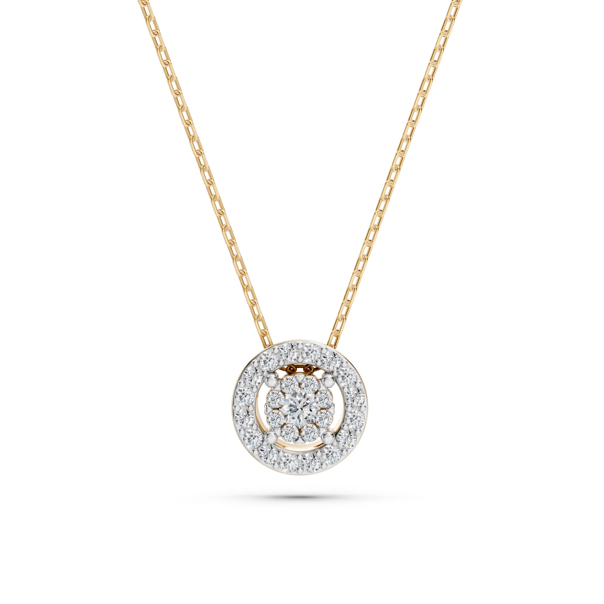 Colier din Aur cu Diamante Rotunde Briliant 0.14 CT