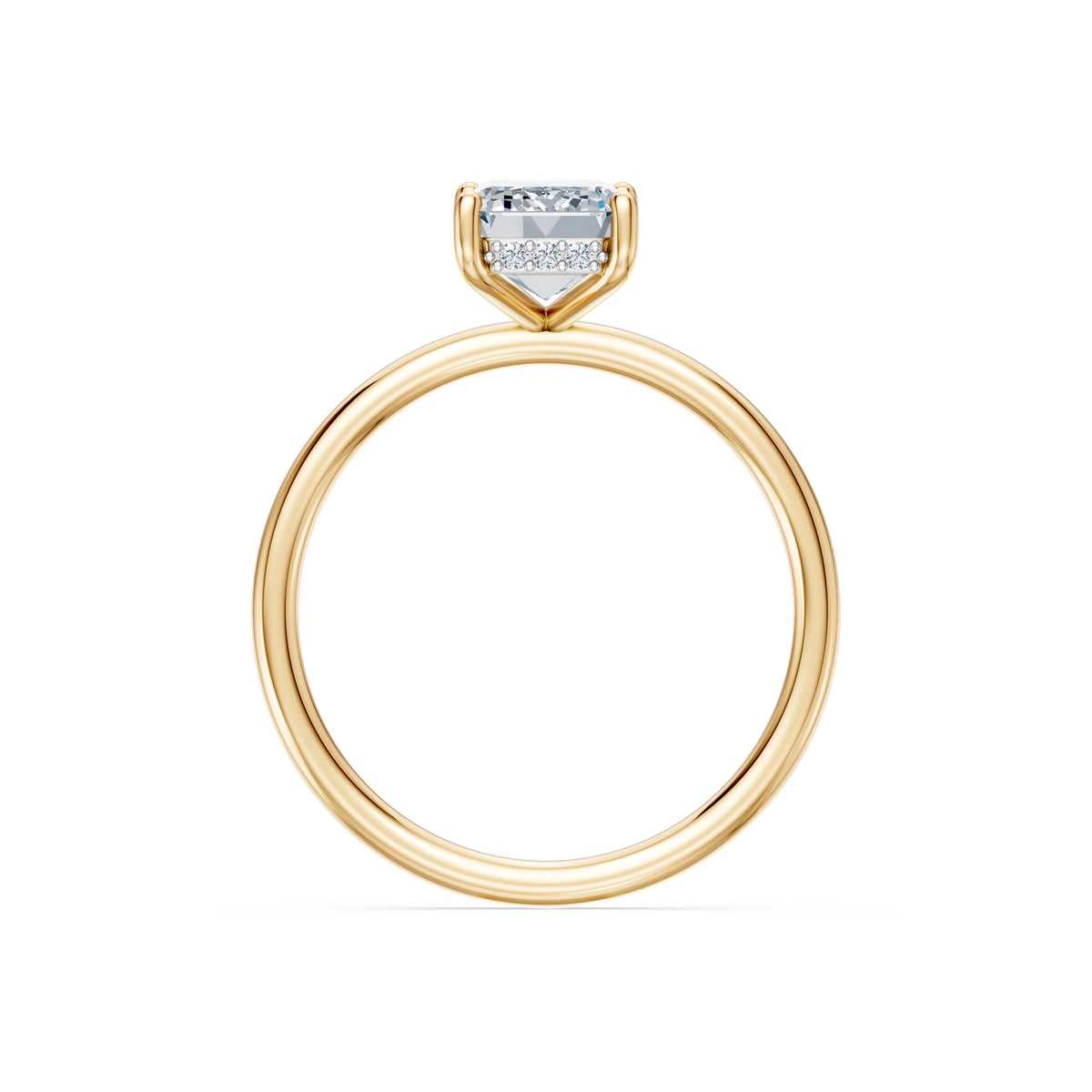 Inel de Logodnă Solitaire din Aur, Diamant Emerald 2,00 CT