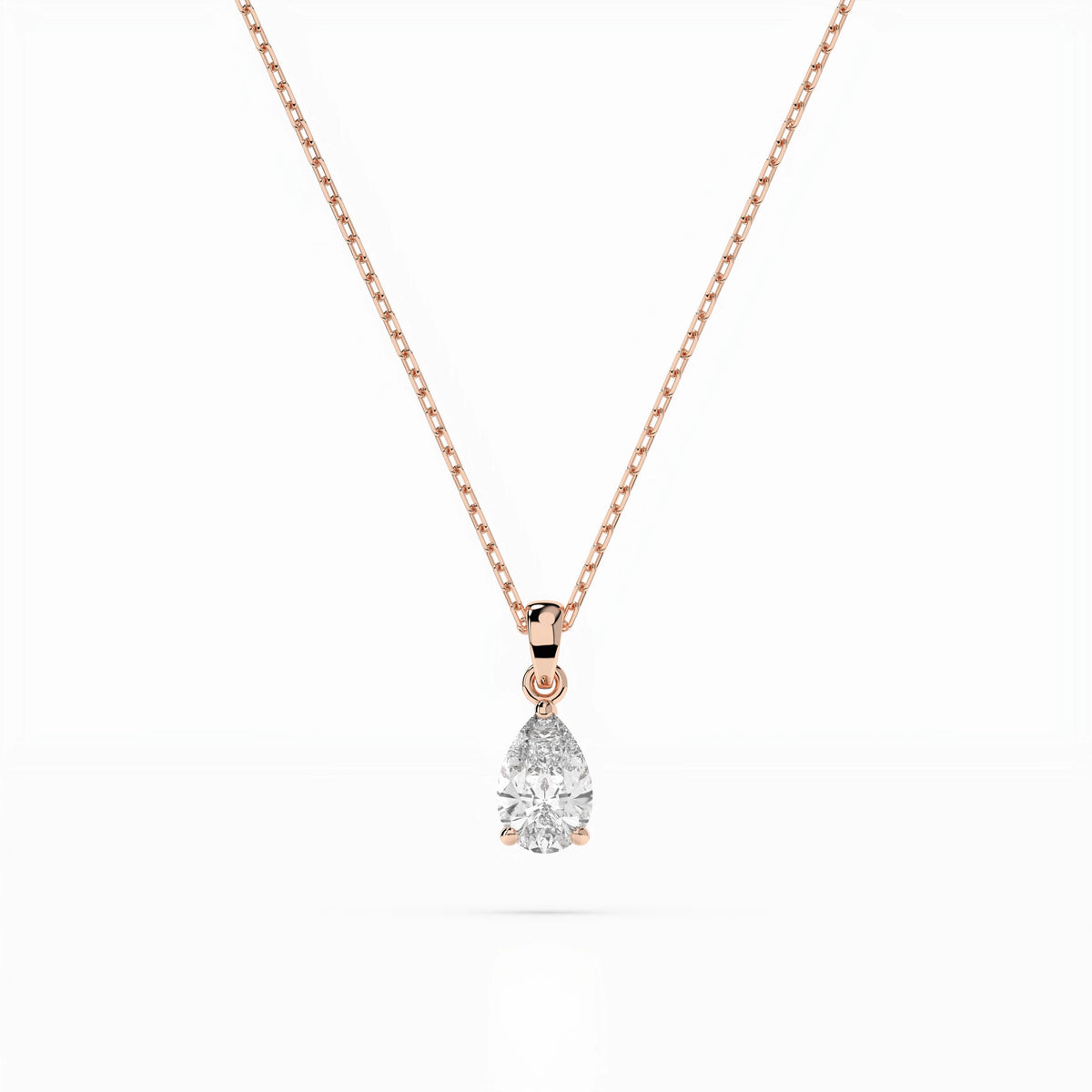 Colier din Aur cu Diamant, Forma Pear, 0,30 CT