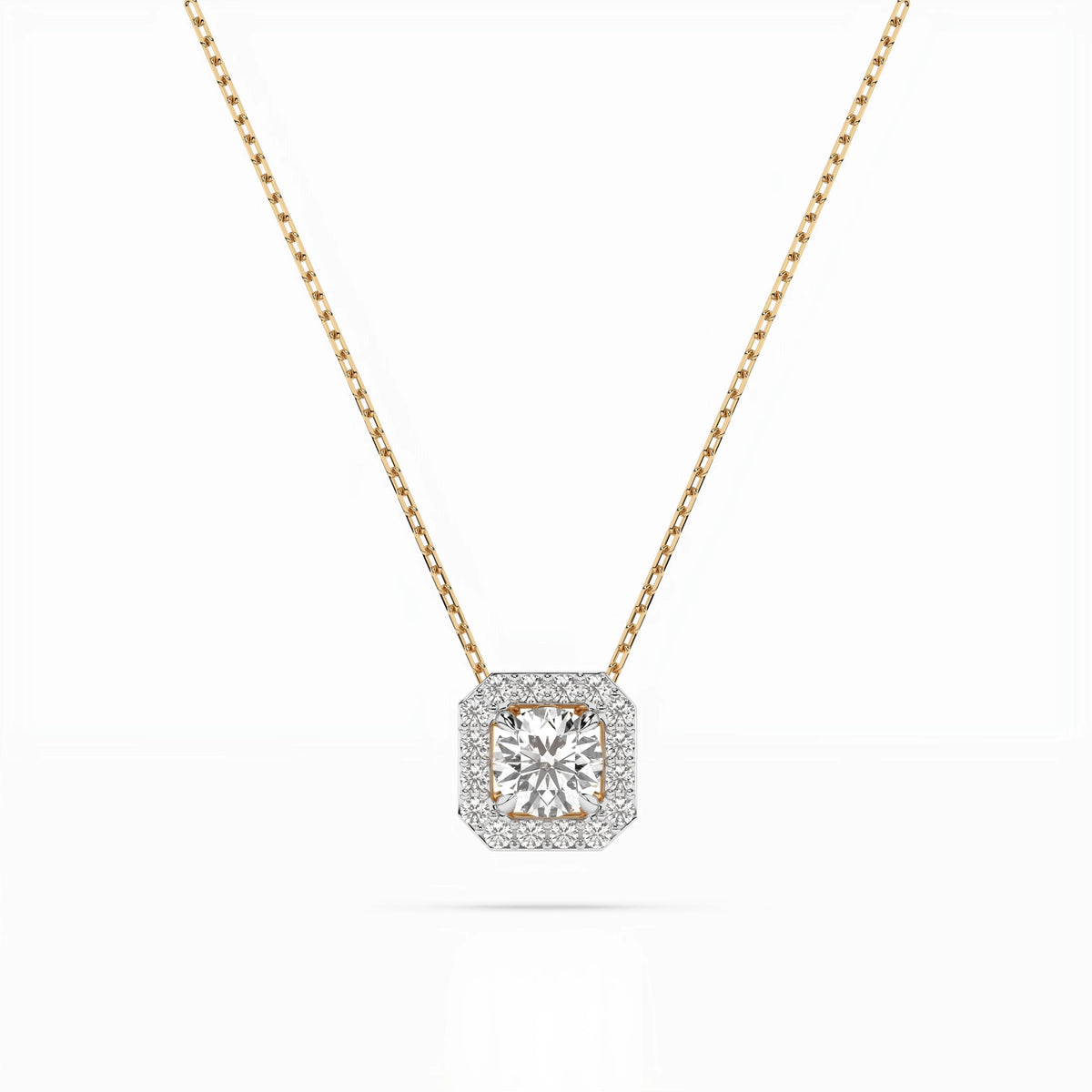 Colier din Aur cu Diamante, Forma Rotund Briliant, 0,30 CT