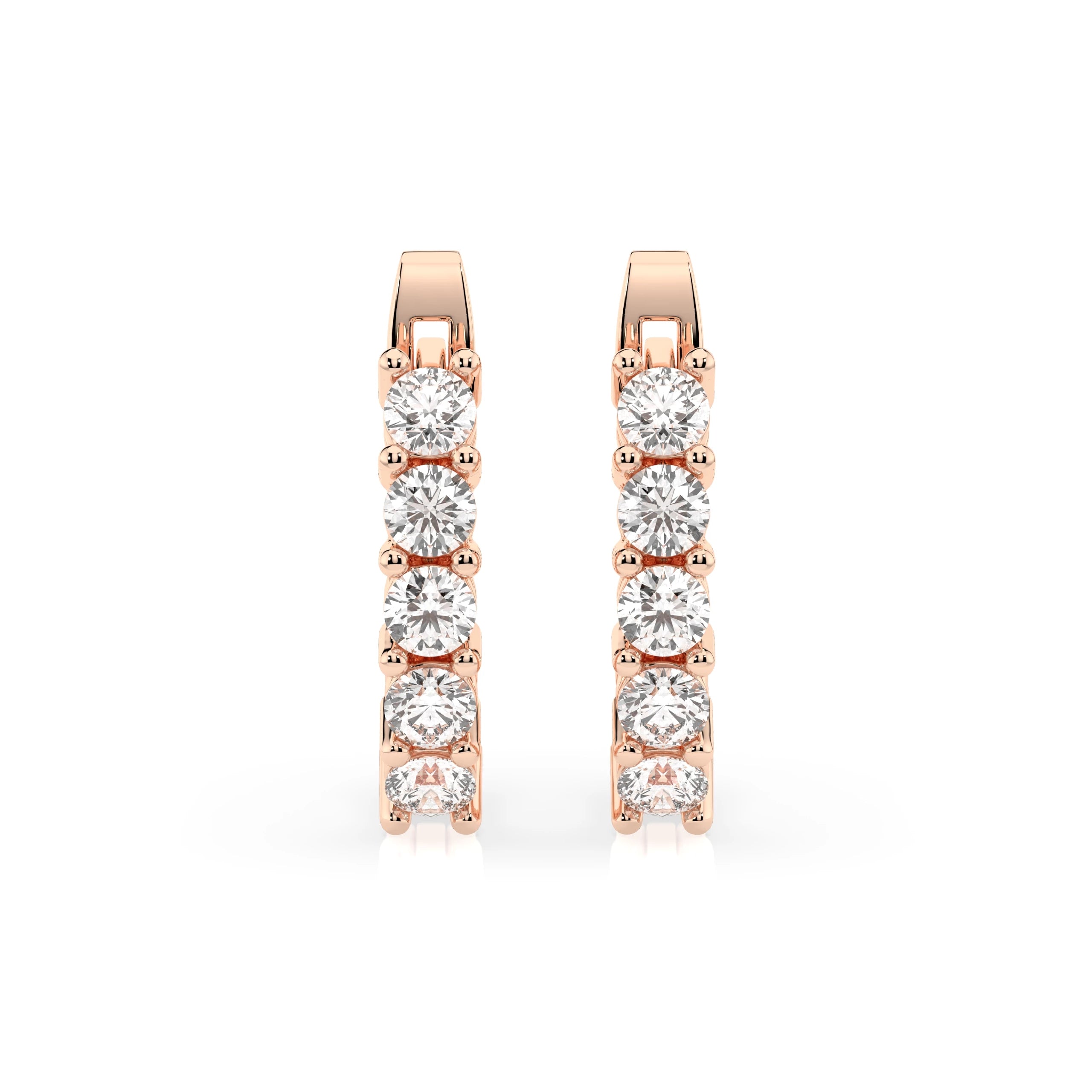 Cercei din Aur cu Diamante Rotunde Briliant 0.60 CT