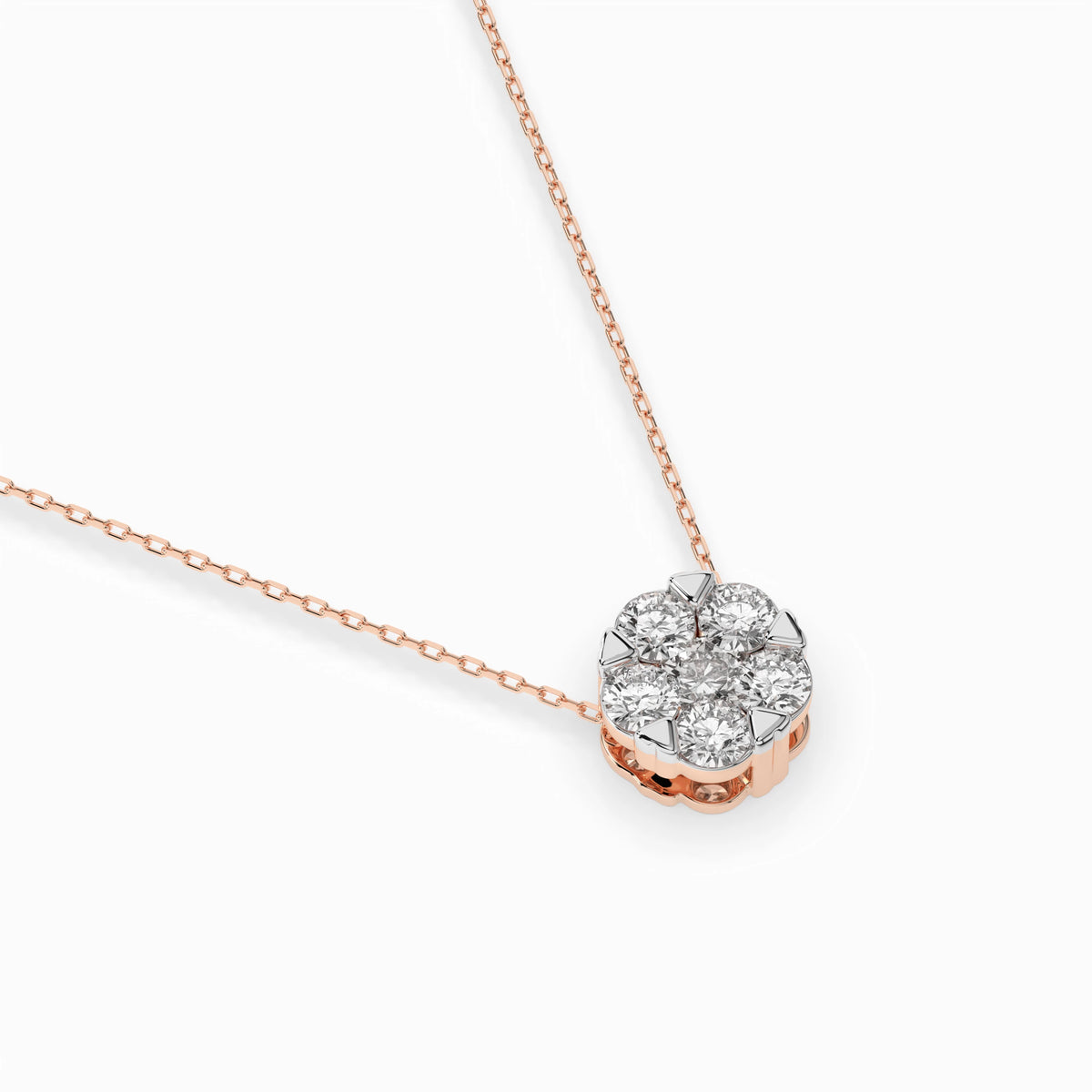 Colier din Aur cu Diamante, Forma Rotund Briliant, 0,37 CT