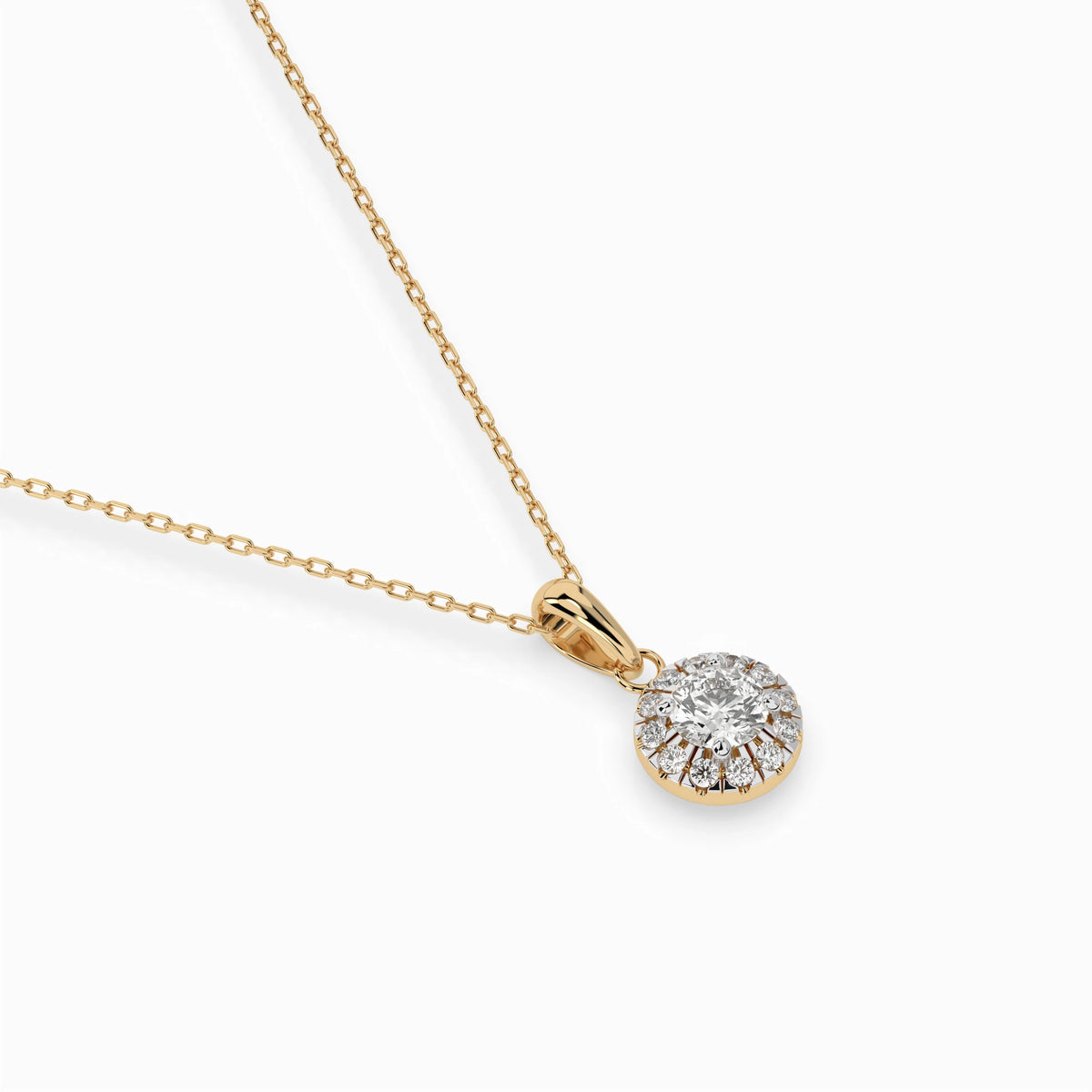 Colier din Aur cu Diamante, Forma Rotund Briliant, 0,30 CT