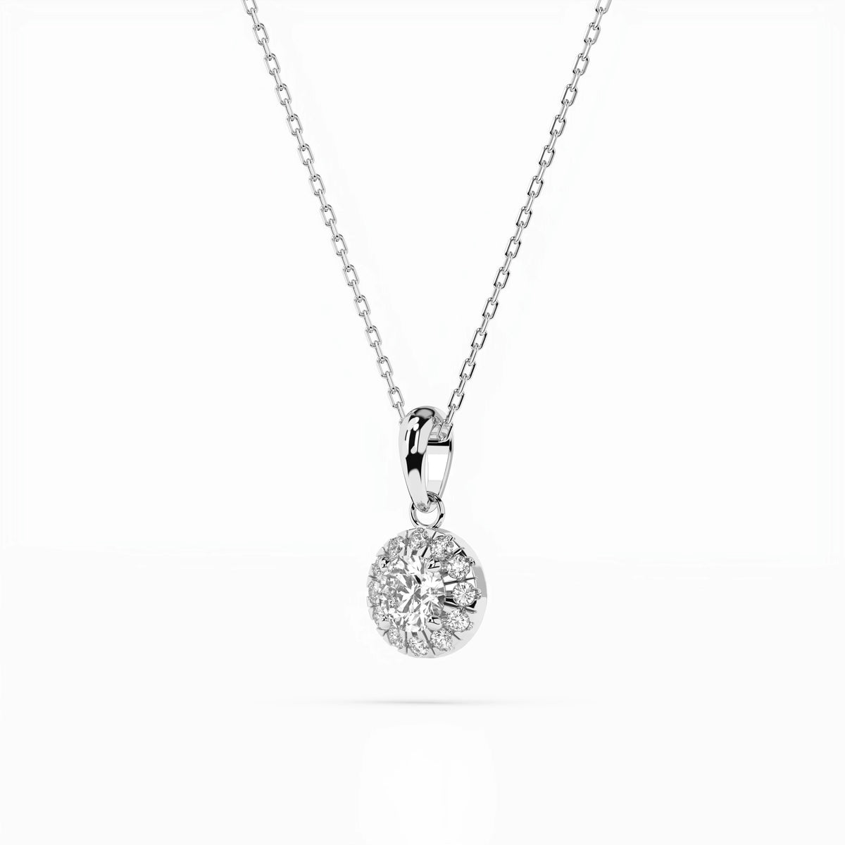 Colier din Aur cu Diamante, Forma Rotund Briliant, 0,30 CT