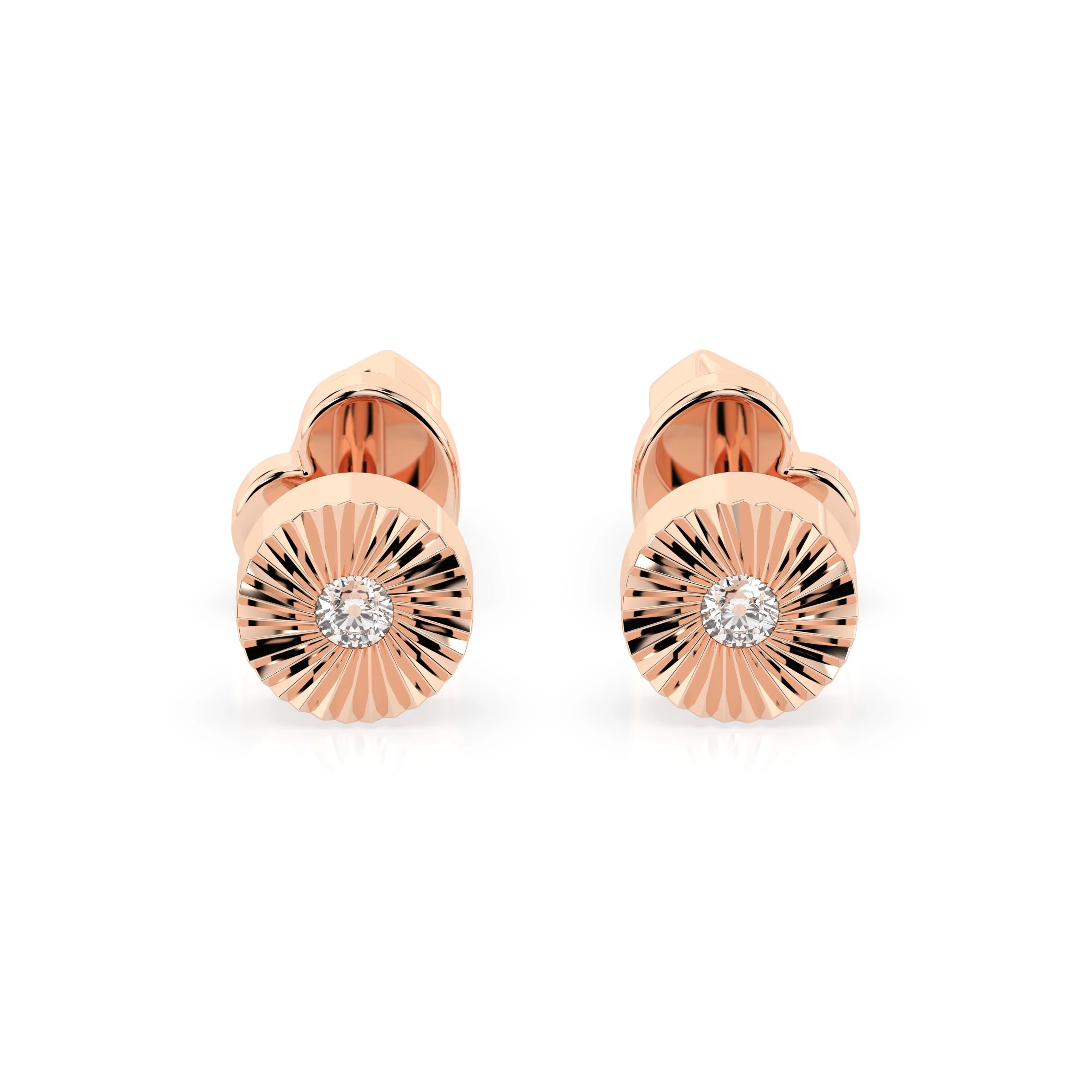 Cercei din Aur cu Diamante Rotunde Briliant 0.04 CT