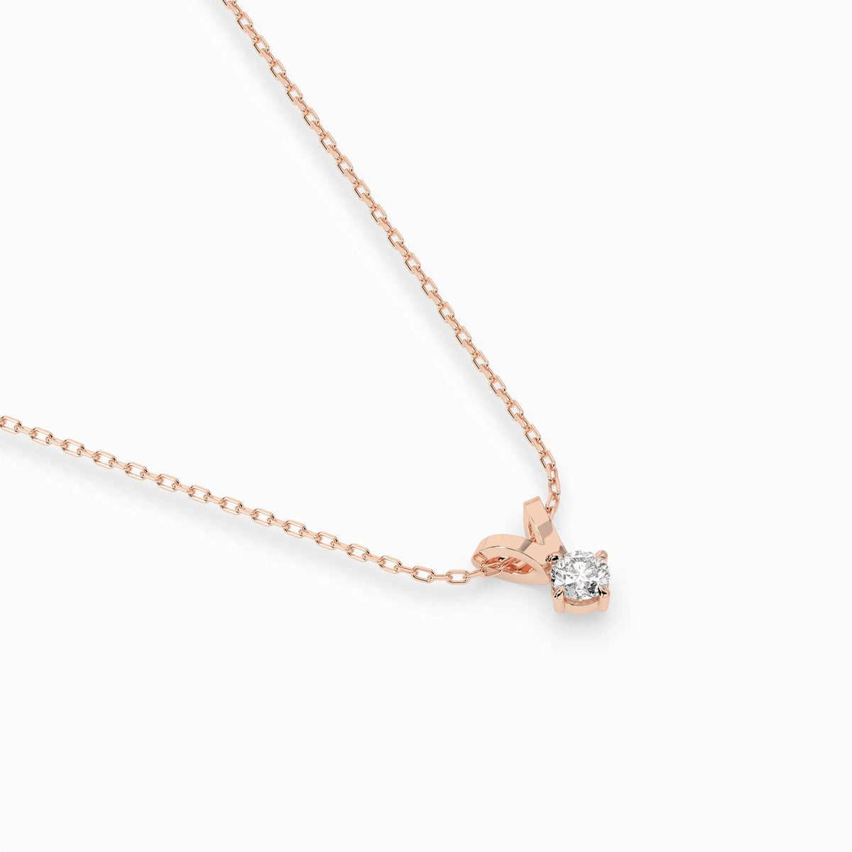 Colier din Aur cu Diamant, Forma Rotund Briliant, 0,20 CT