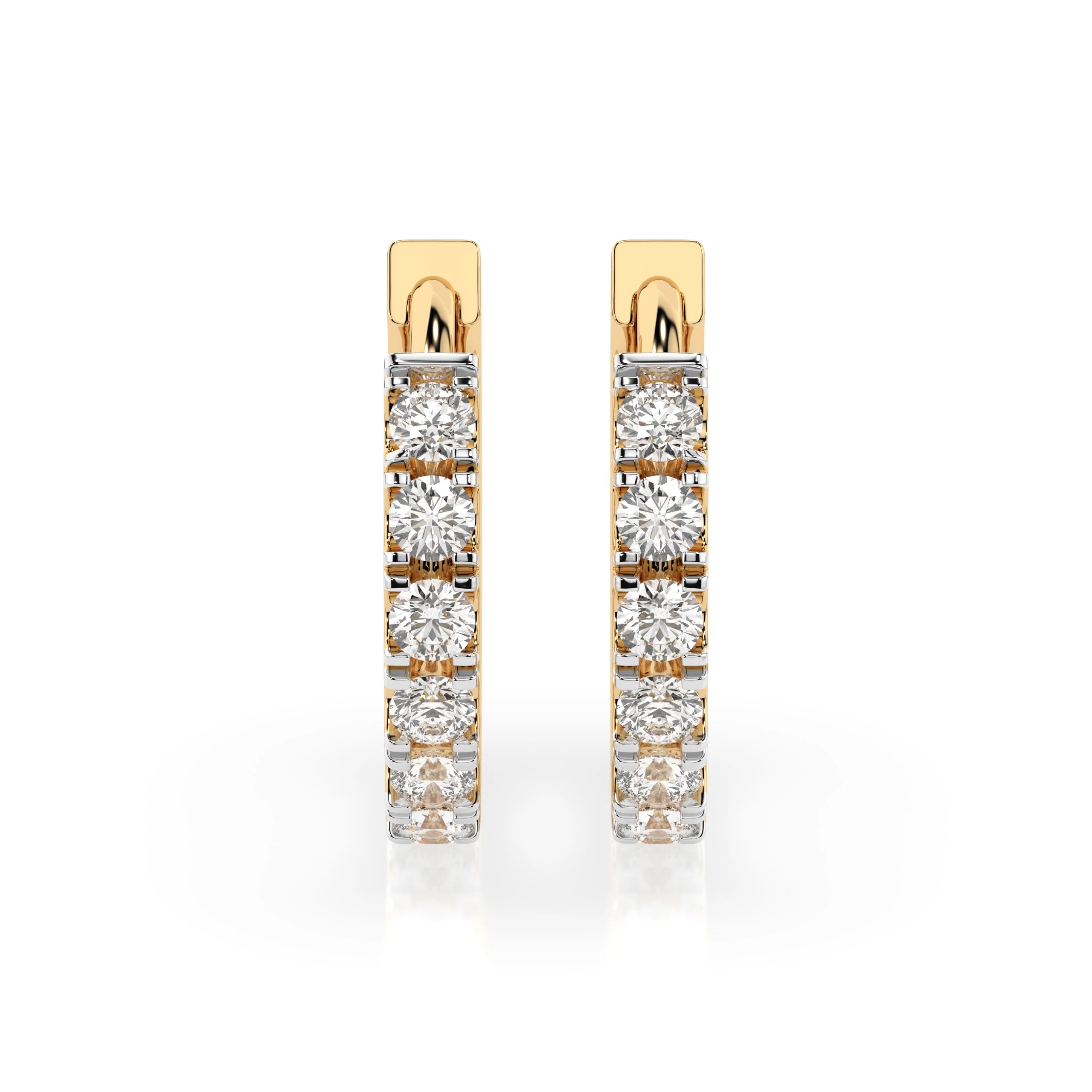Cercei din Aur cu Diamante Rotunde Briliant 0.42 CT