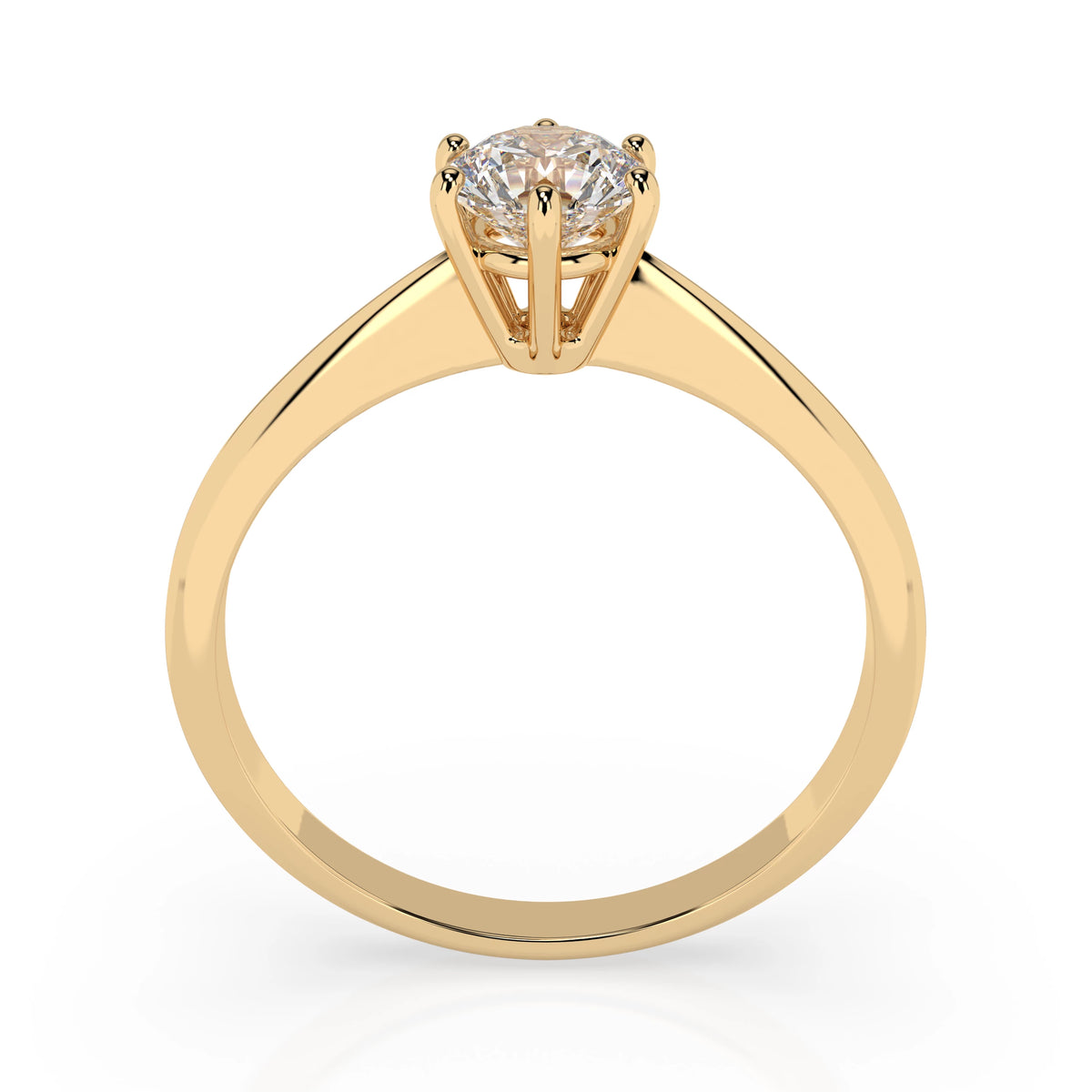 Inel de Logodnă Solitaire din Aur, Diamant Rotund Briliant 0,35 CT