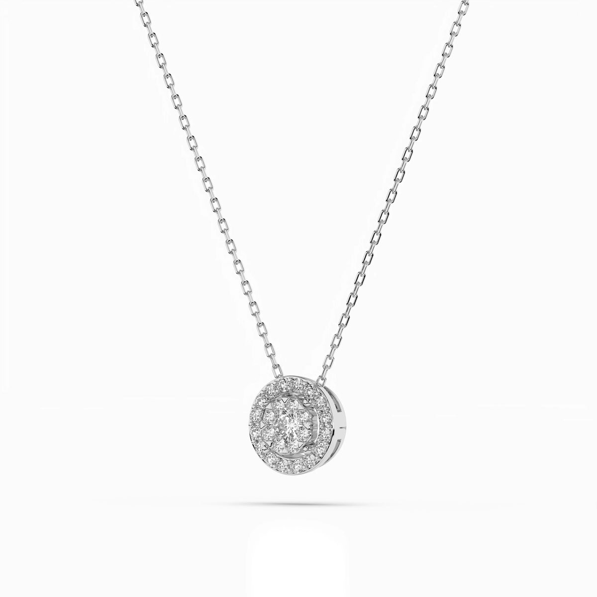 Colier din Aur cu Diamante, Forma Rotund Briliant, 0,18 CT