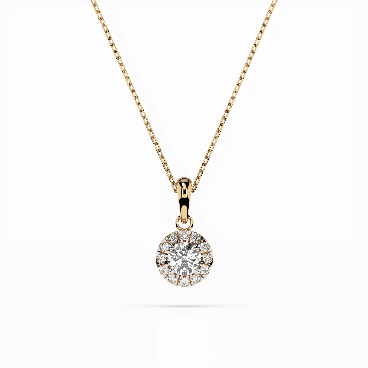 Colier din Aur cu Diamante, Forma Rotund Briliant, 0,30 CT