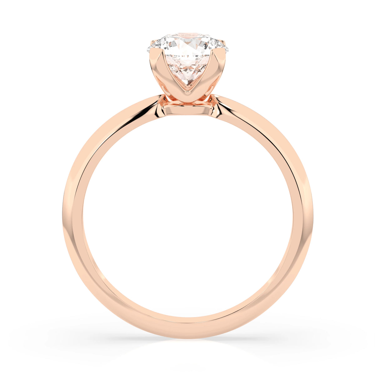 Inel de Logodnă Solitaire din Aur, Diamant Rotund Briliant 0,70 CT
