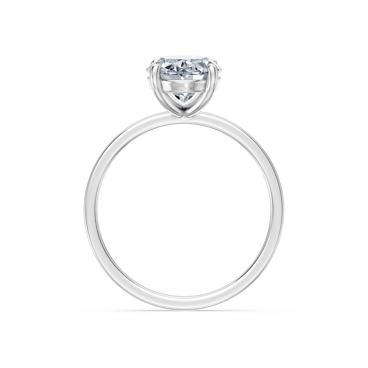 Inel de Logodnă Solitaire din Aur, Diamant Oval 2,00 CT