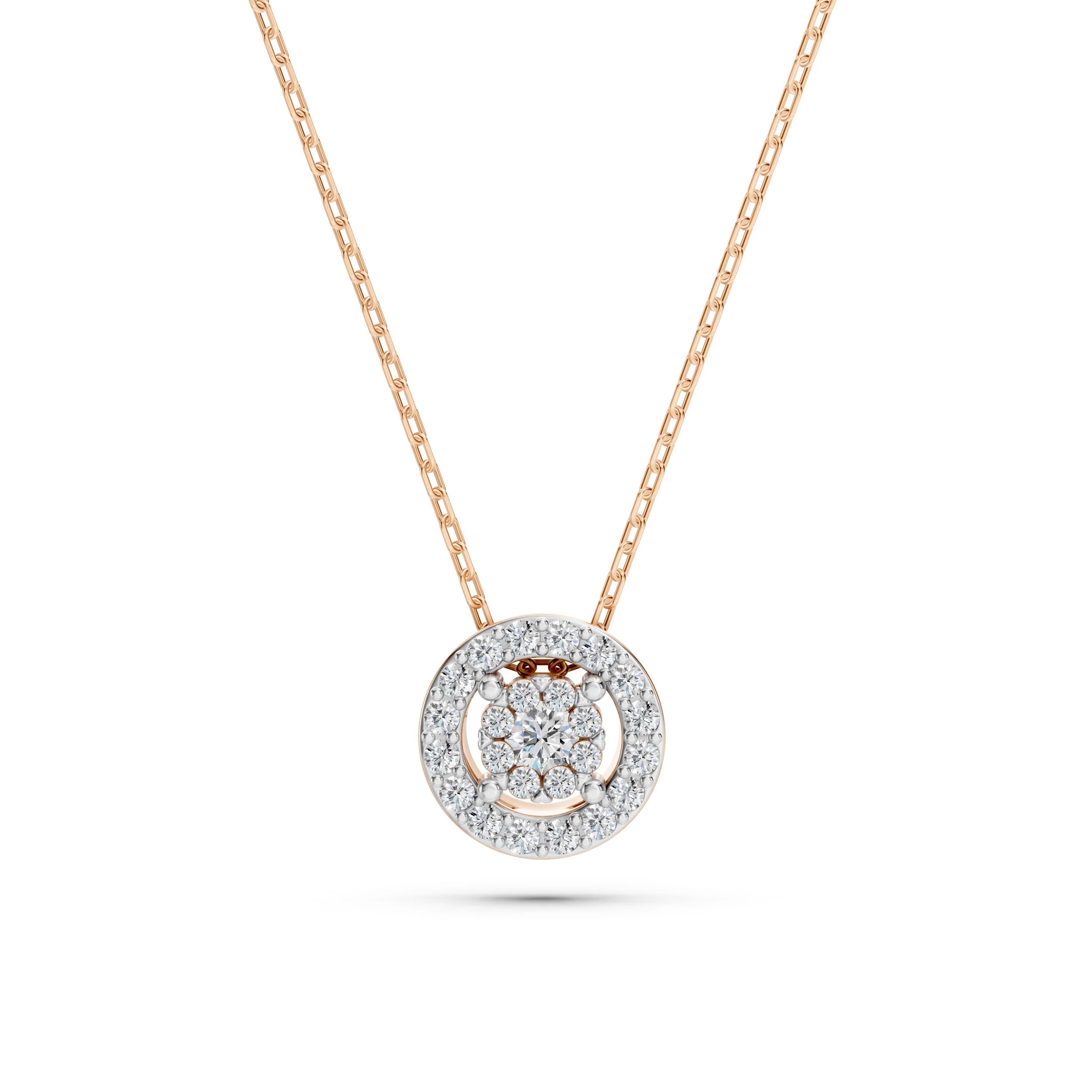 Colier din Aur cu Diamante Rotunde Briliant 0.14 CT
