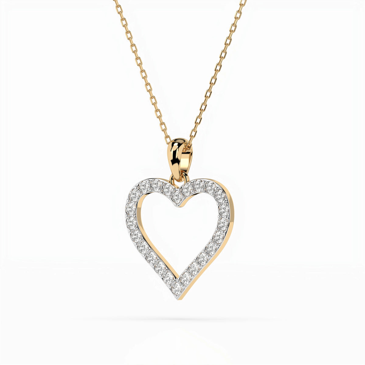 Colier din Aur cu Diamante, Forma Rotund Briliant, 0,31 CT