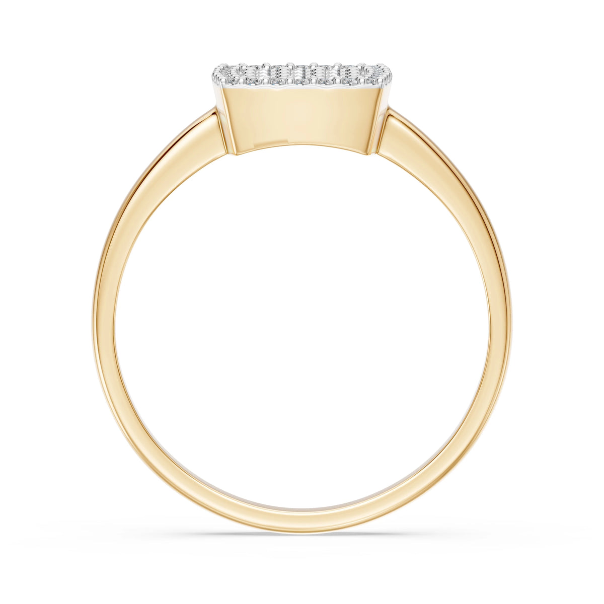 Inel din Aur cu Diamante, Forma Rotund Briliant, 0,26 CT