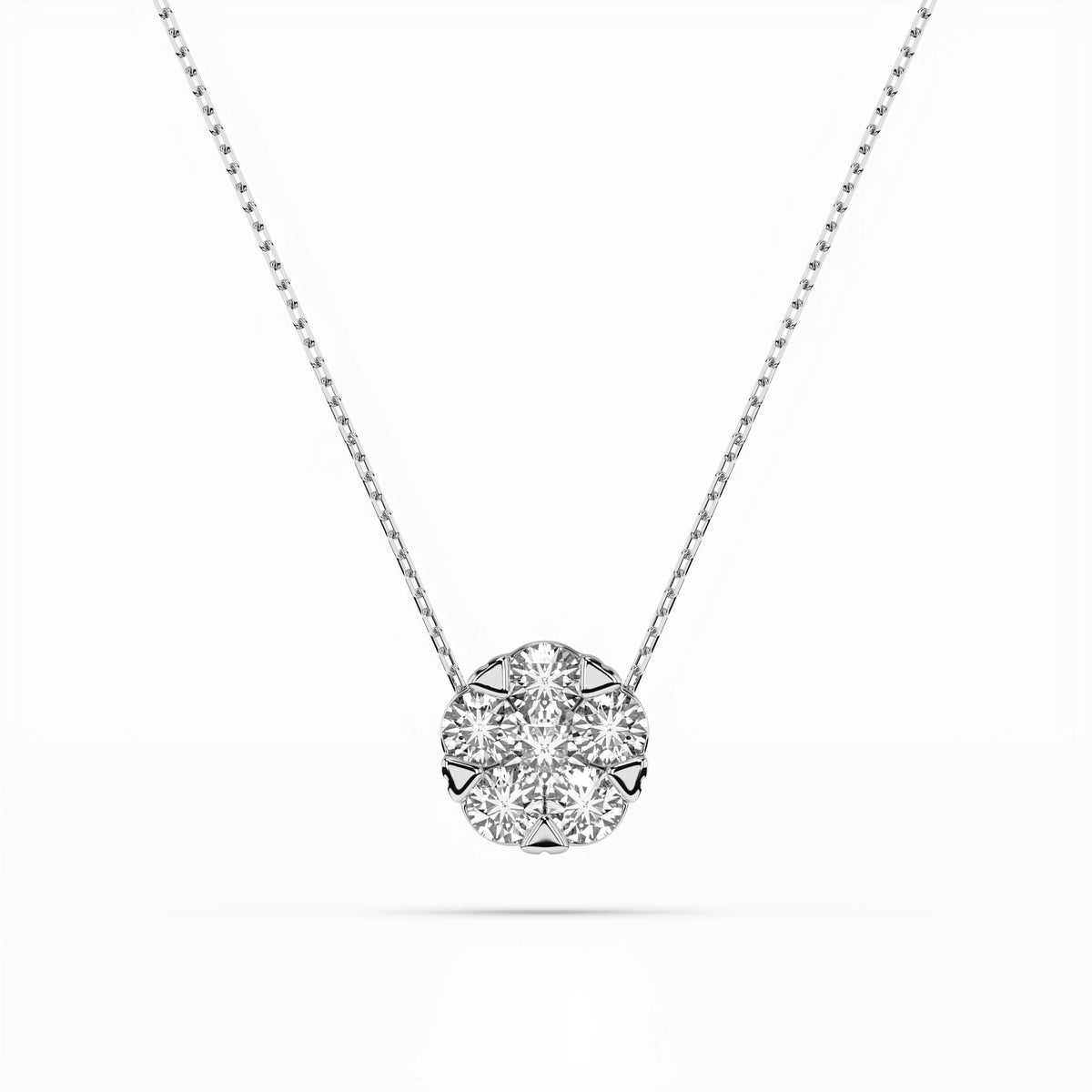 Colier din Aur cu Diamante, Forma Rotund Briliant, 0,37 CT