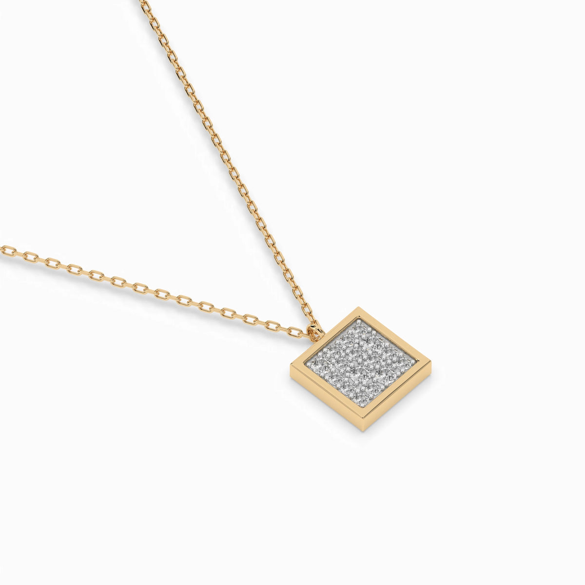Colier din Aur cu Diamante, Forma Rotund Briliant, 0,13 CT