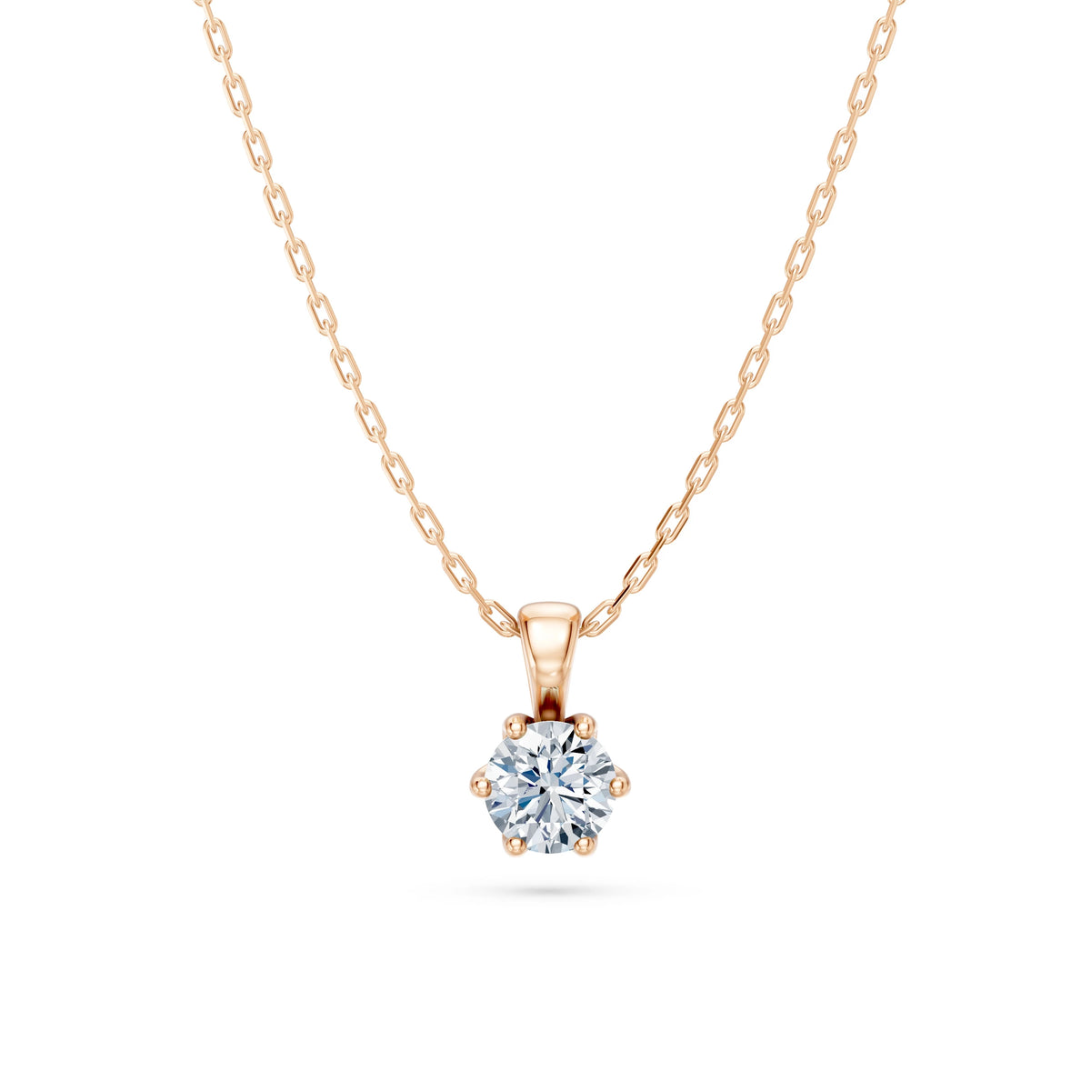 Colier din Aur cu Diamant, Forma Rotund Briliant, 0,30 CT