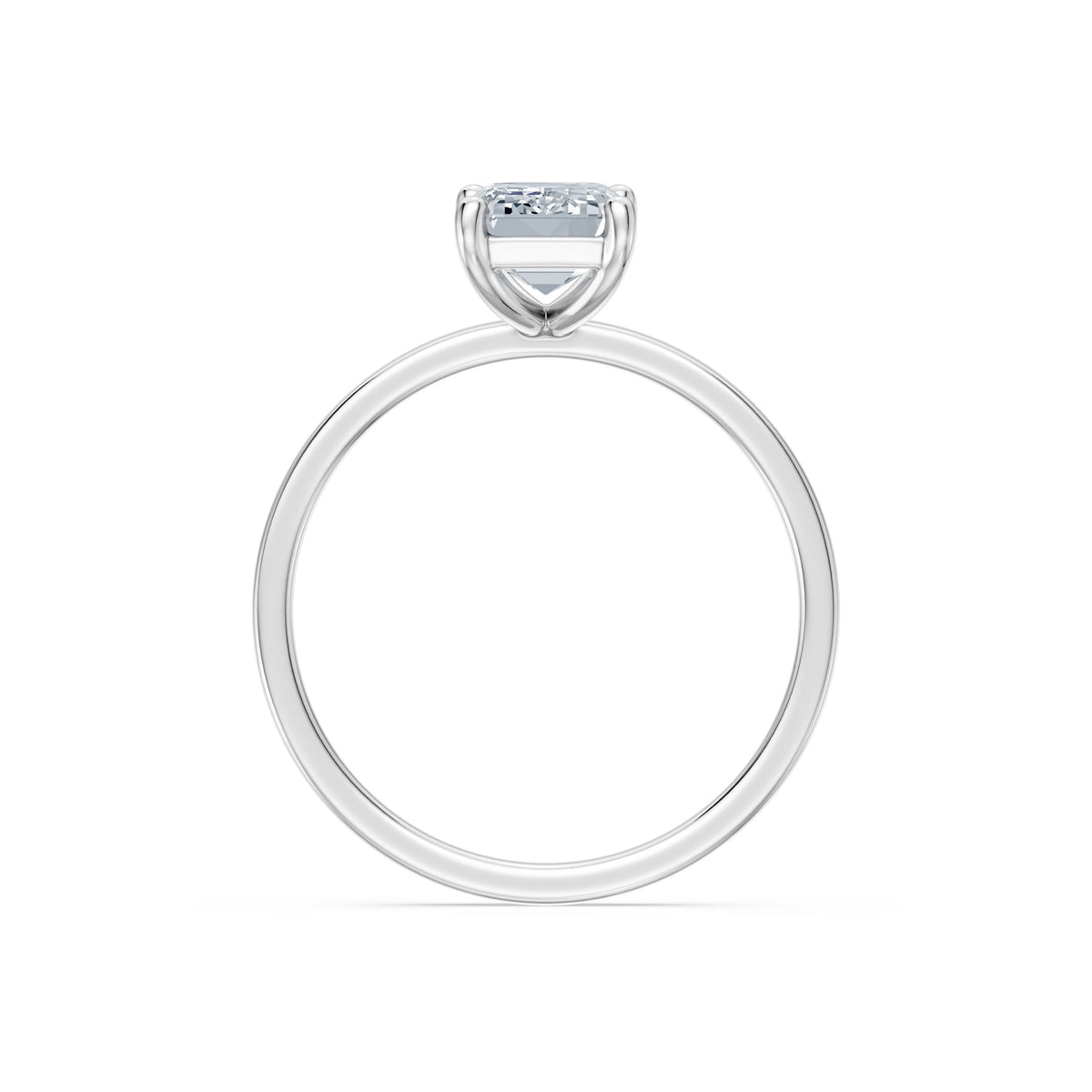 Inel de Logodnă Solitaire din Aur, Diamant Emerald 1,50 CT