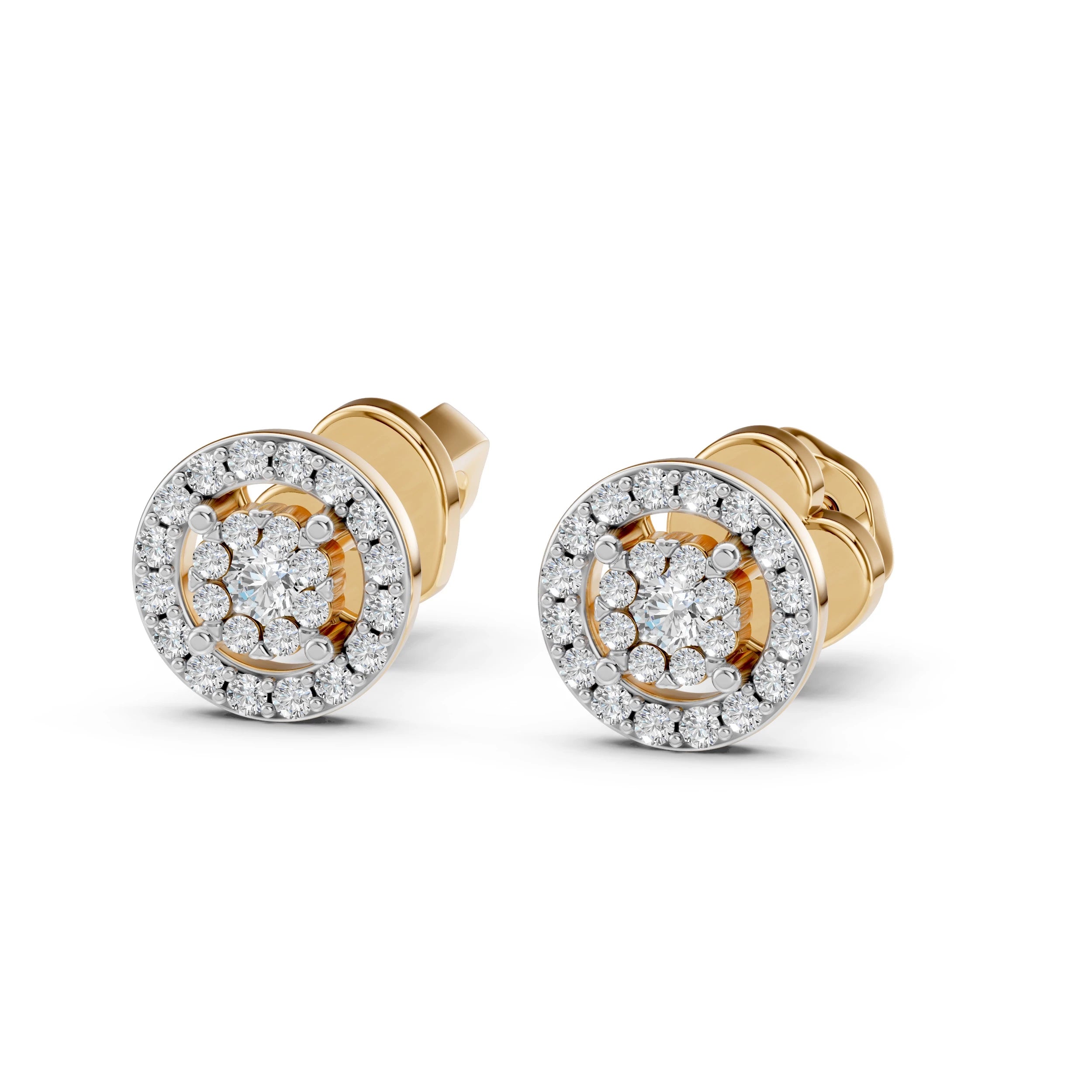 Cercei din Aur cu Diamante Rotunde Briliant 0.28 CT