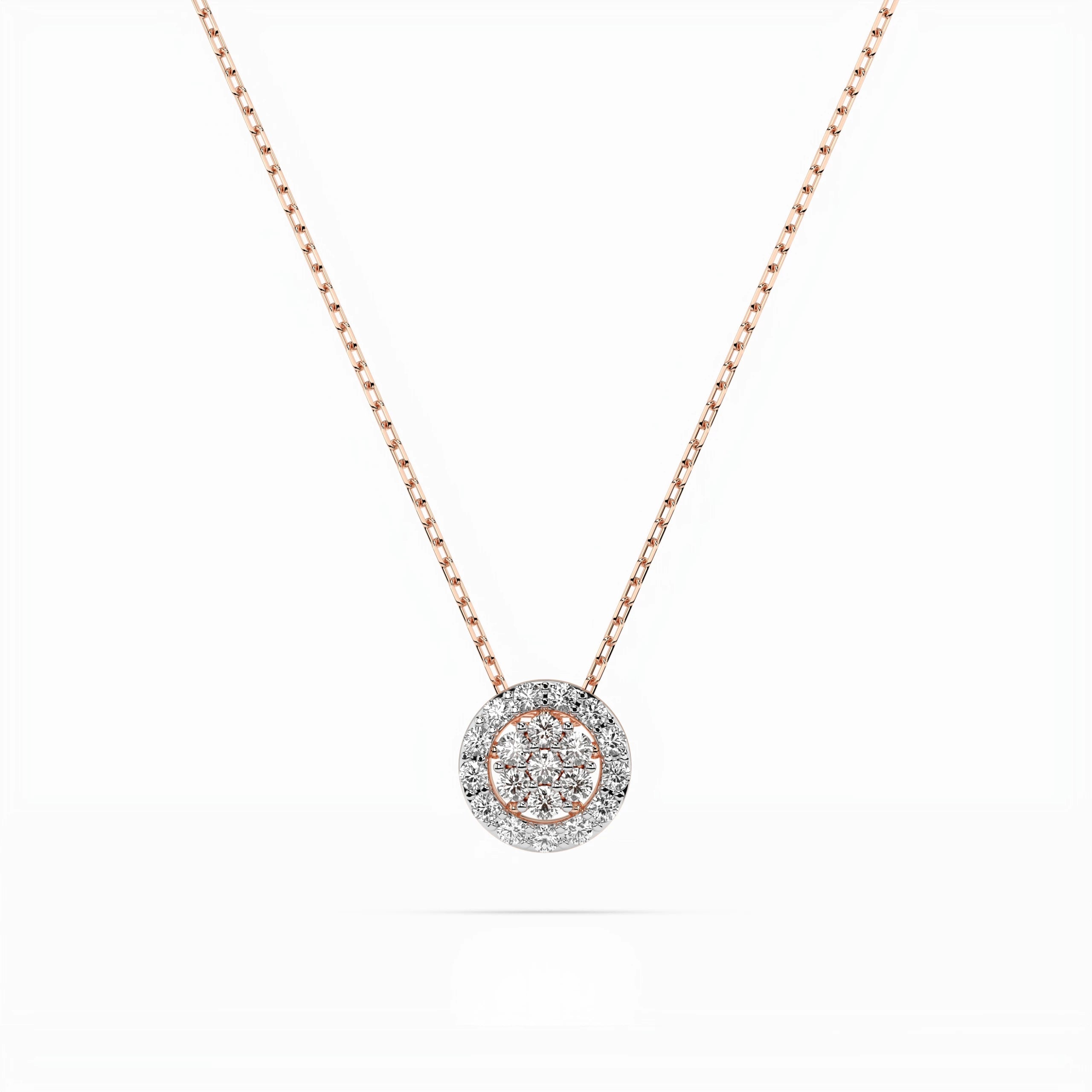 Colier din Aur cu Diamante Rotunde Briliant 0.15 CT