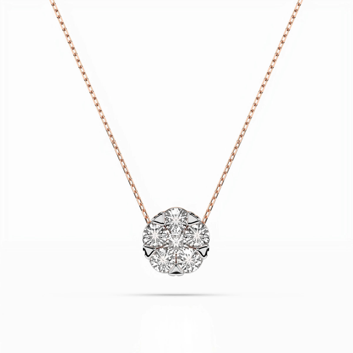 Colier din Aur cu Diamante, Forma Rotund Briliant, 0,37 CT