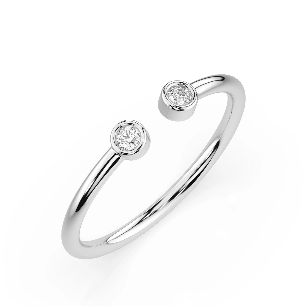 Inel din Aur cu Diamante, Forma Rotund Briliant, 0,04 CT