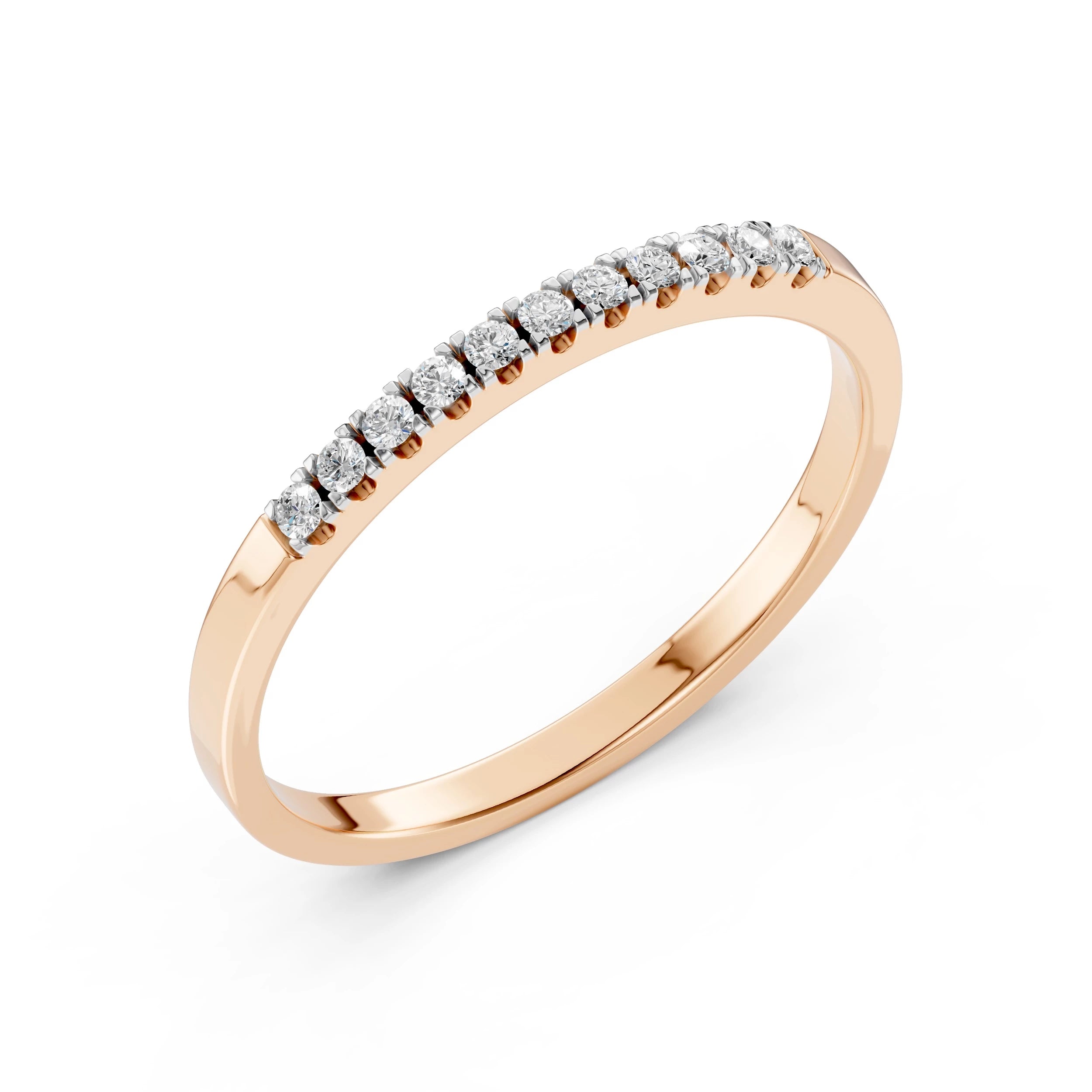 Inel din Aur cu Diamante Rotunde Briliant 0.11 CT