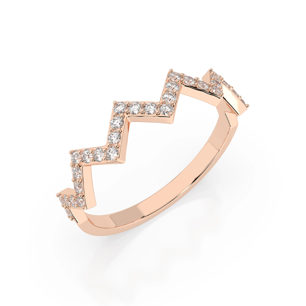 Inel din Aur cu Diamante, Forma Rotund Briliant, 0,26 CT