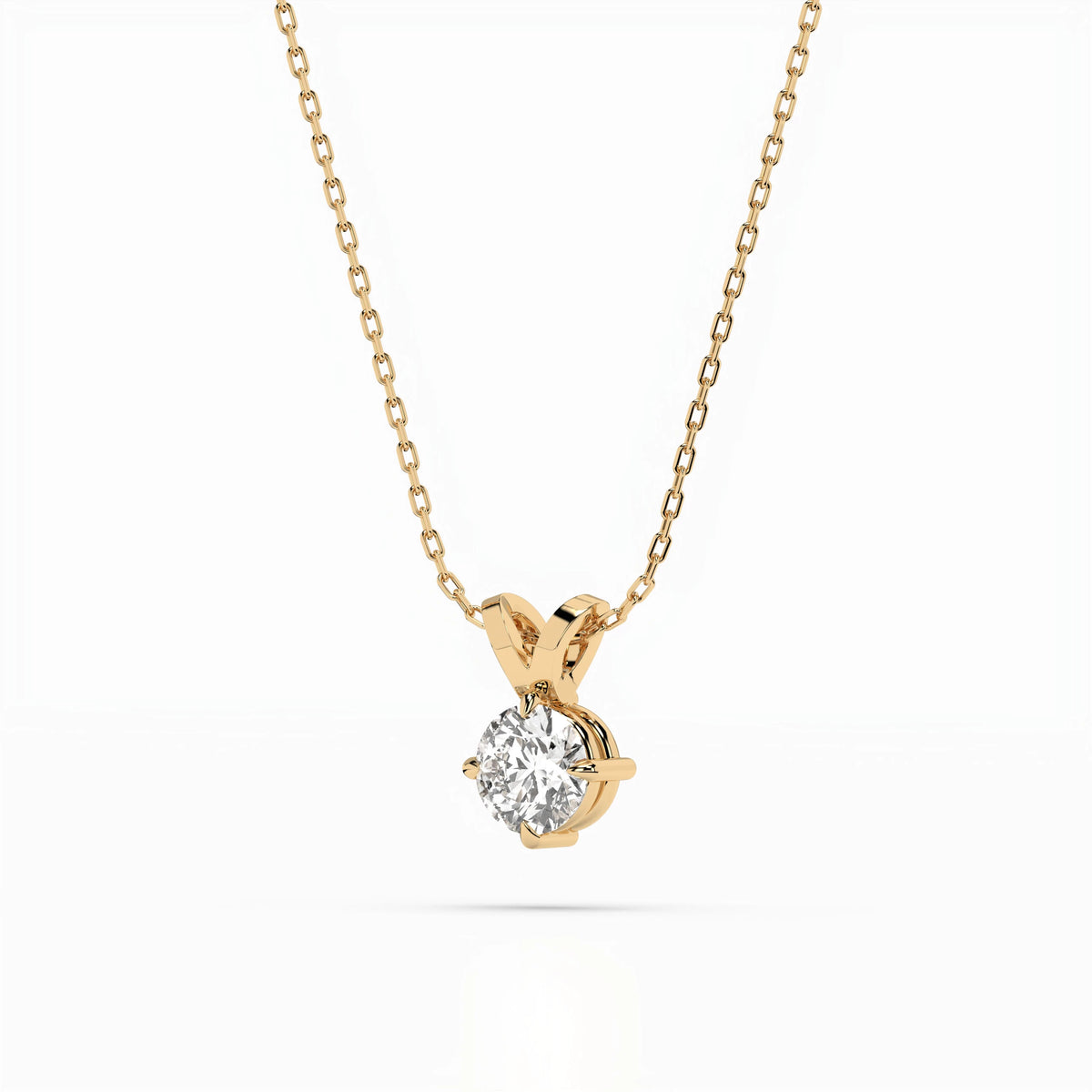 Colier din Aur cu Diamant, Forma Rotund Briliant, 0,30 CT