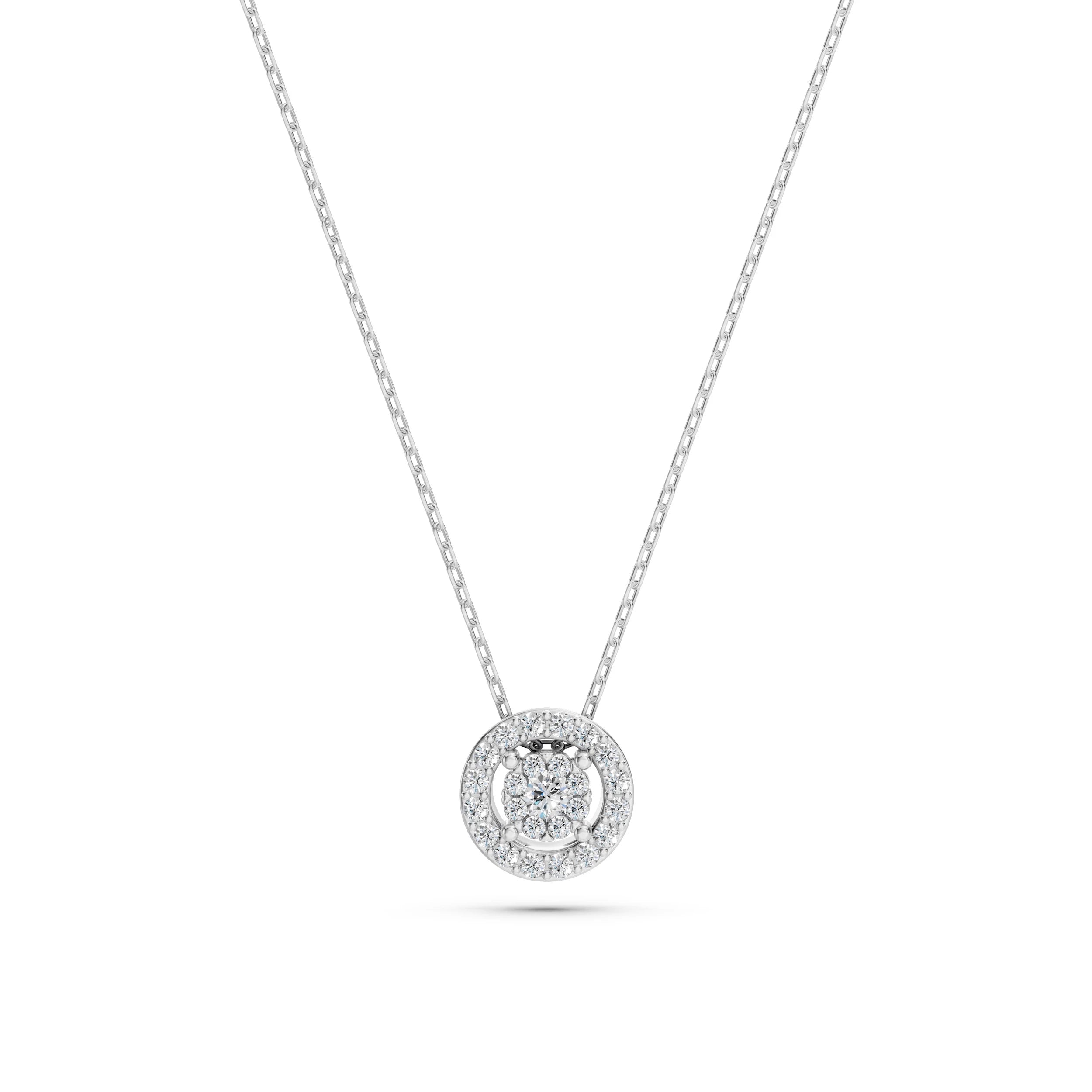Colier din Aur cu Diamante Rotunde Briliant 0.14 CT