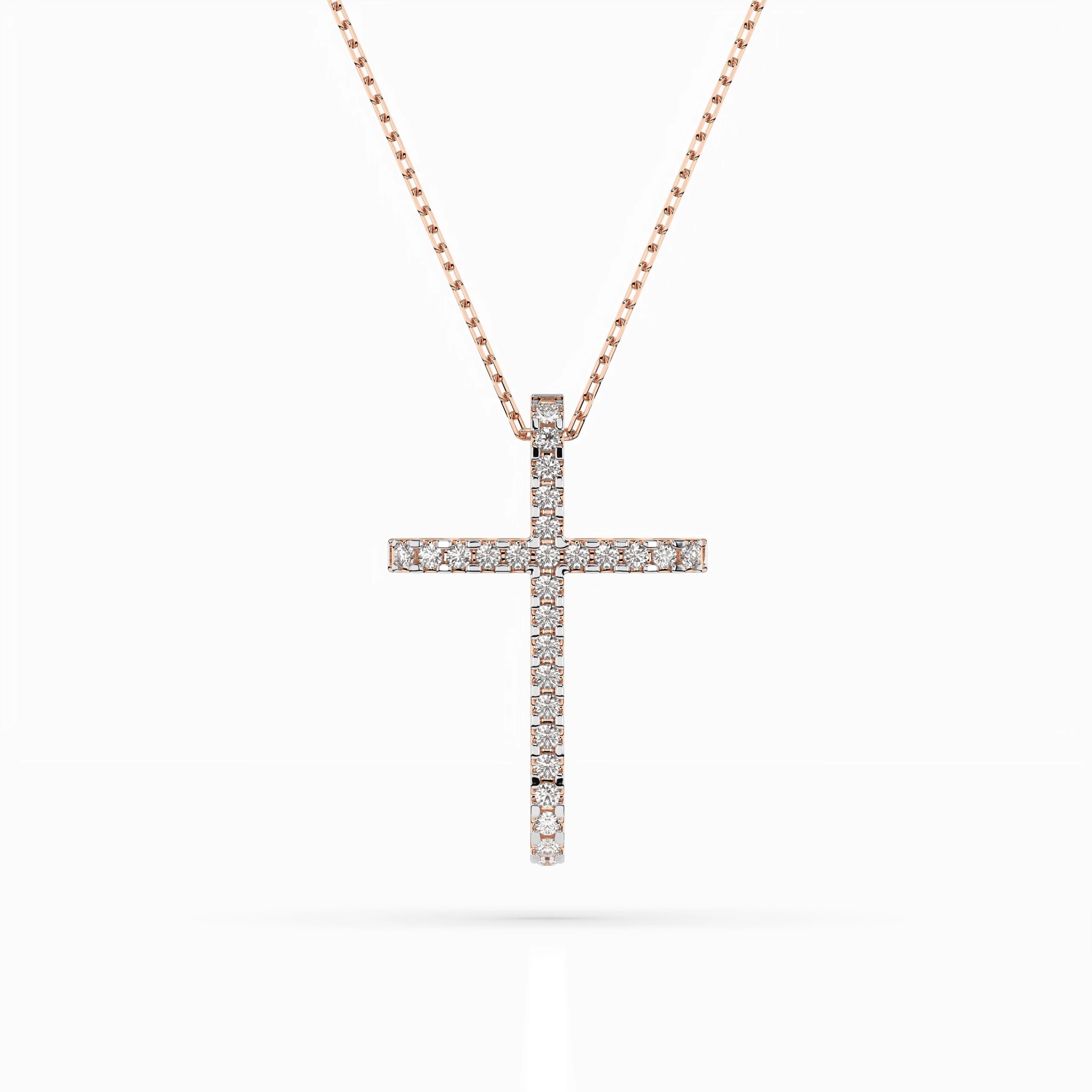 Colier din Aur cu Diamante Rotunde Briliant 0.14 CT