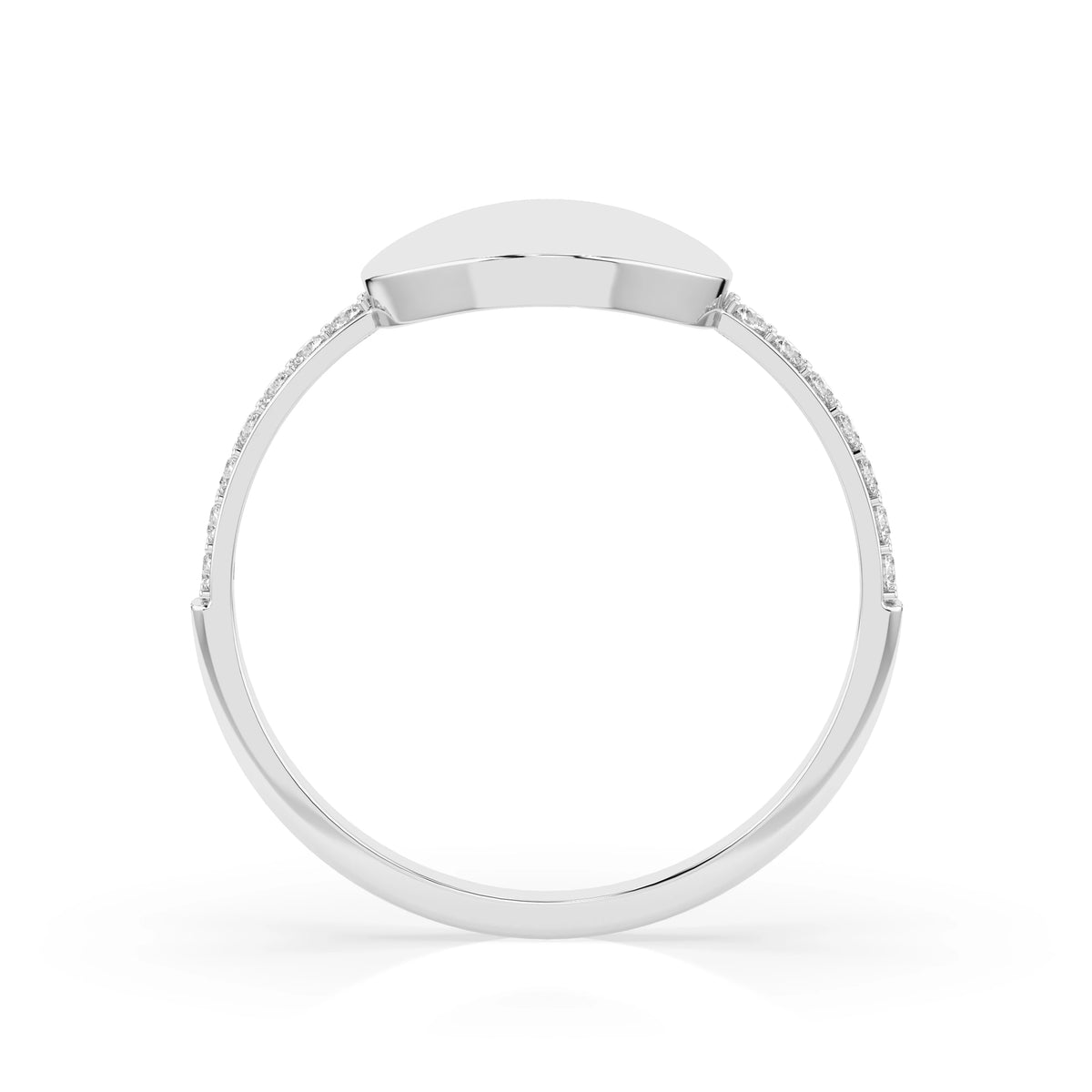 Inel din Aur cu Diamante, Forma Rotund Briliant, 0,14 CT