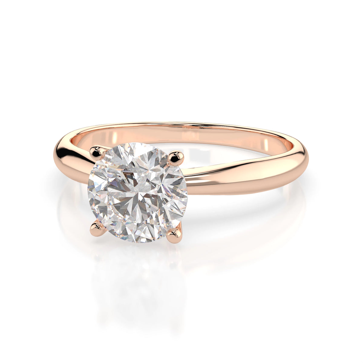 Inel de Logodnă Solitaire din Aur, Diamant Rotund Briliant 0,70 CT