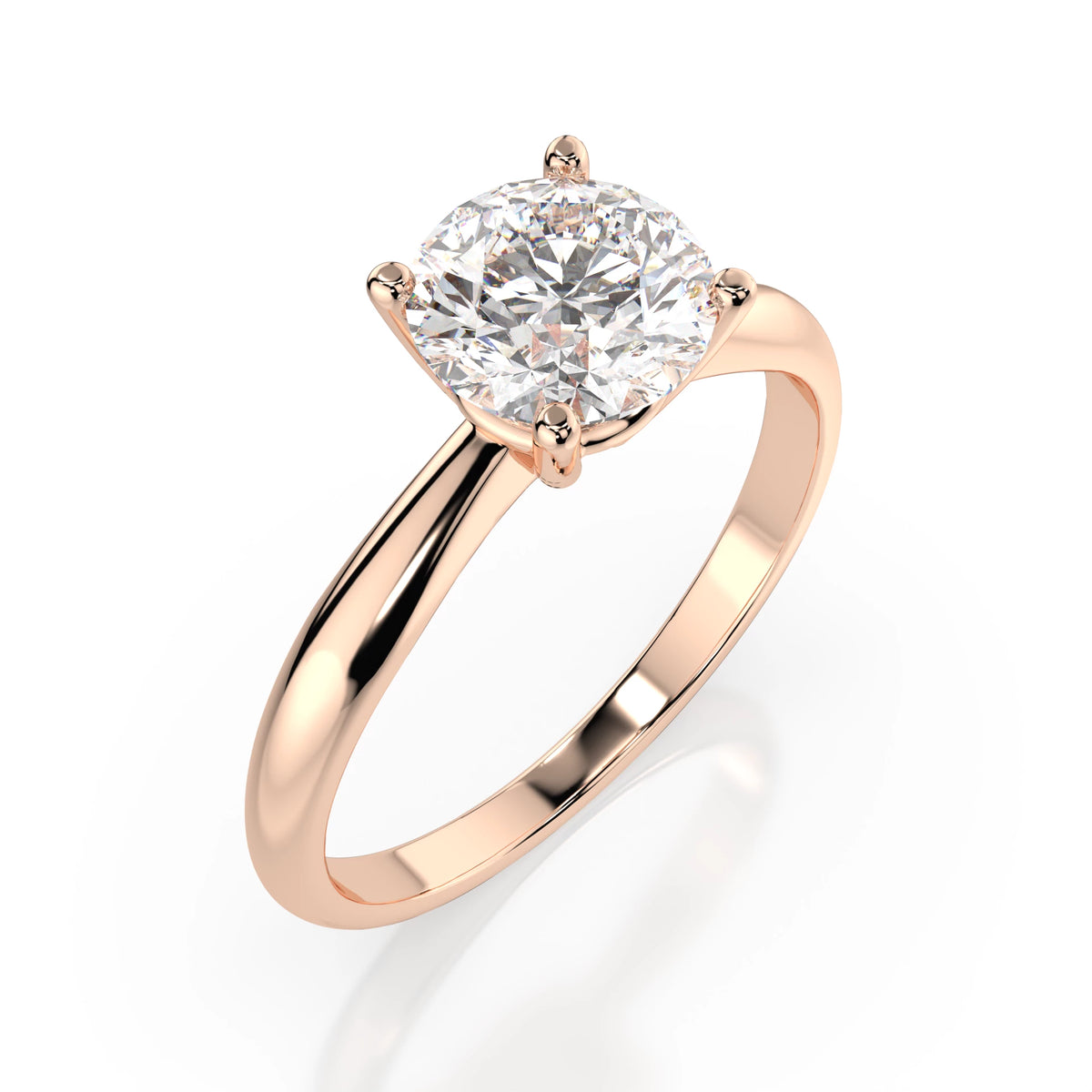Inel de Logodnă Solitaire din Aur, Diamant Rotund Briliant 0,70 CT