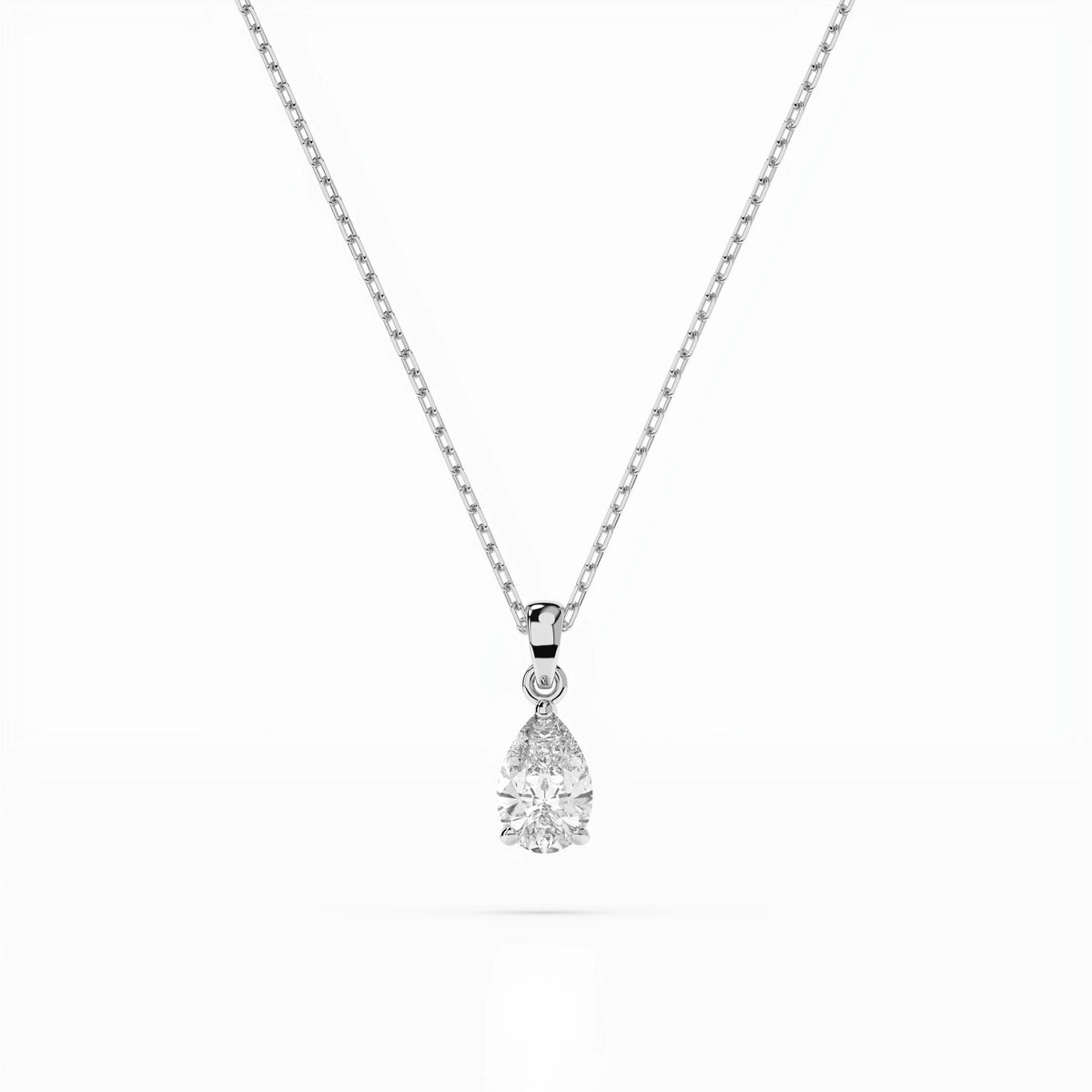 Colier din Aur cu Diamant, Forma Pear, 0,30 CT