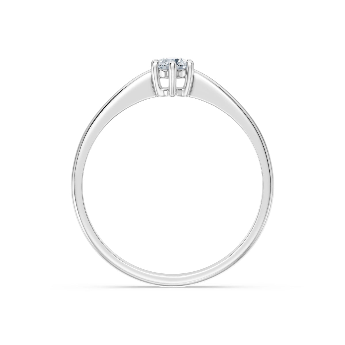 Inel de Logodnă Solitaire din Aur, Diamant Rotund Briliant 0,20 CT