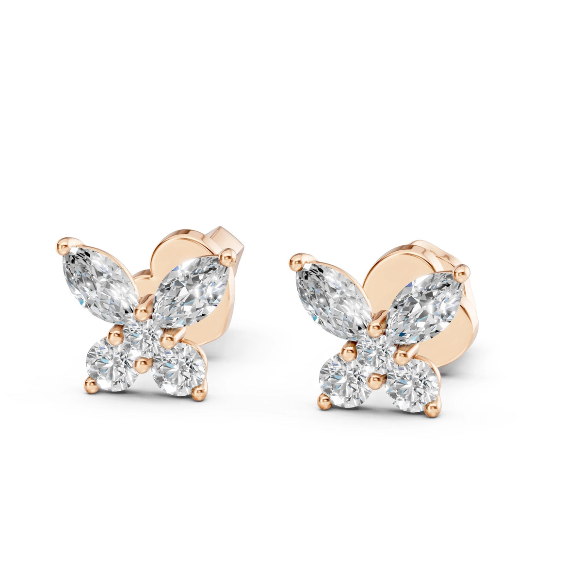 Cercei din Aur cu Diamante, Forma Marquise, 0,64 CT