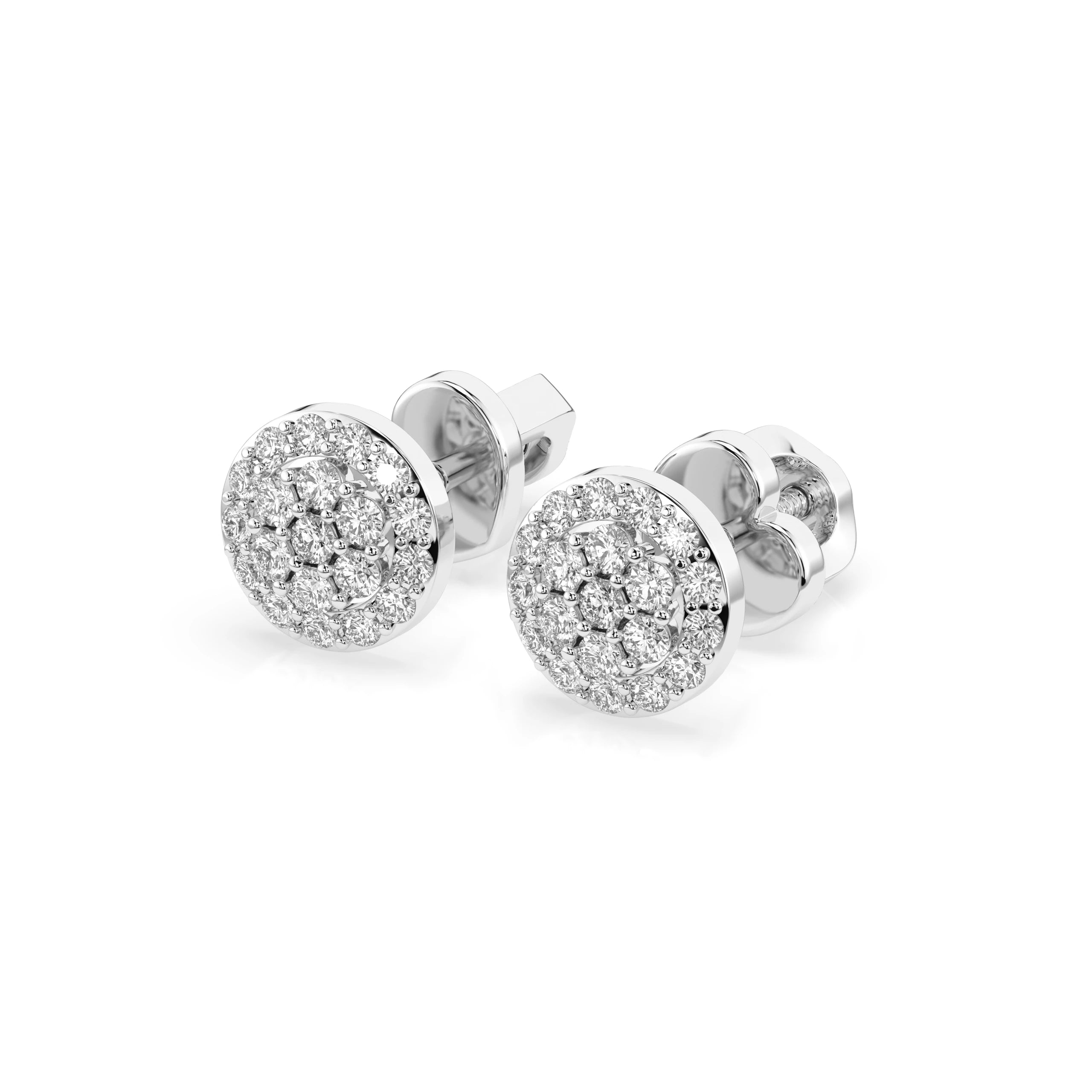 Cercei din Aur cu Diamante Rotunde Briliant 0.30 CT