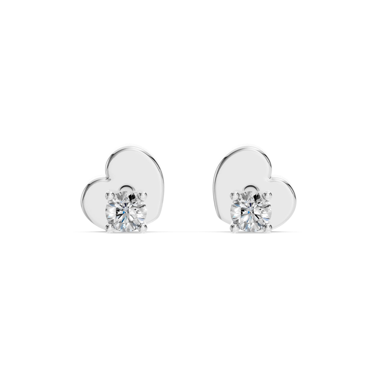 Cercei din Aur cu Diamante, Forma Rotund Briliant, 0,20 CT