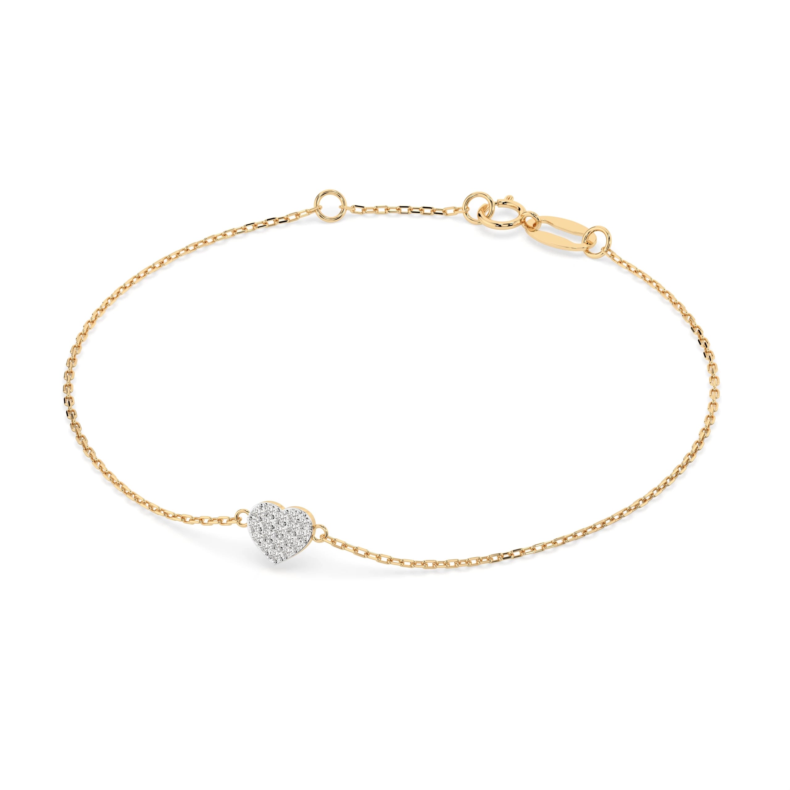 Brățară din Aur cu Diamante Rotunde Briliant 0.09 CT