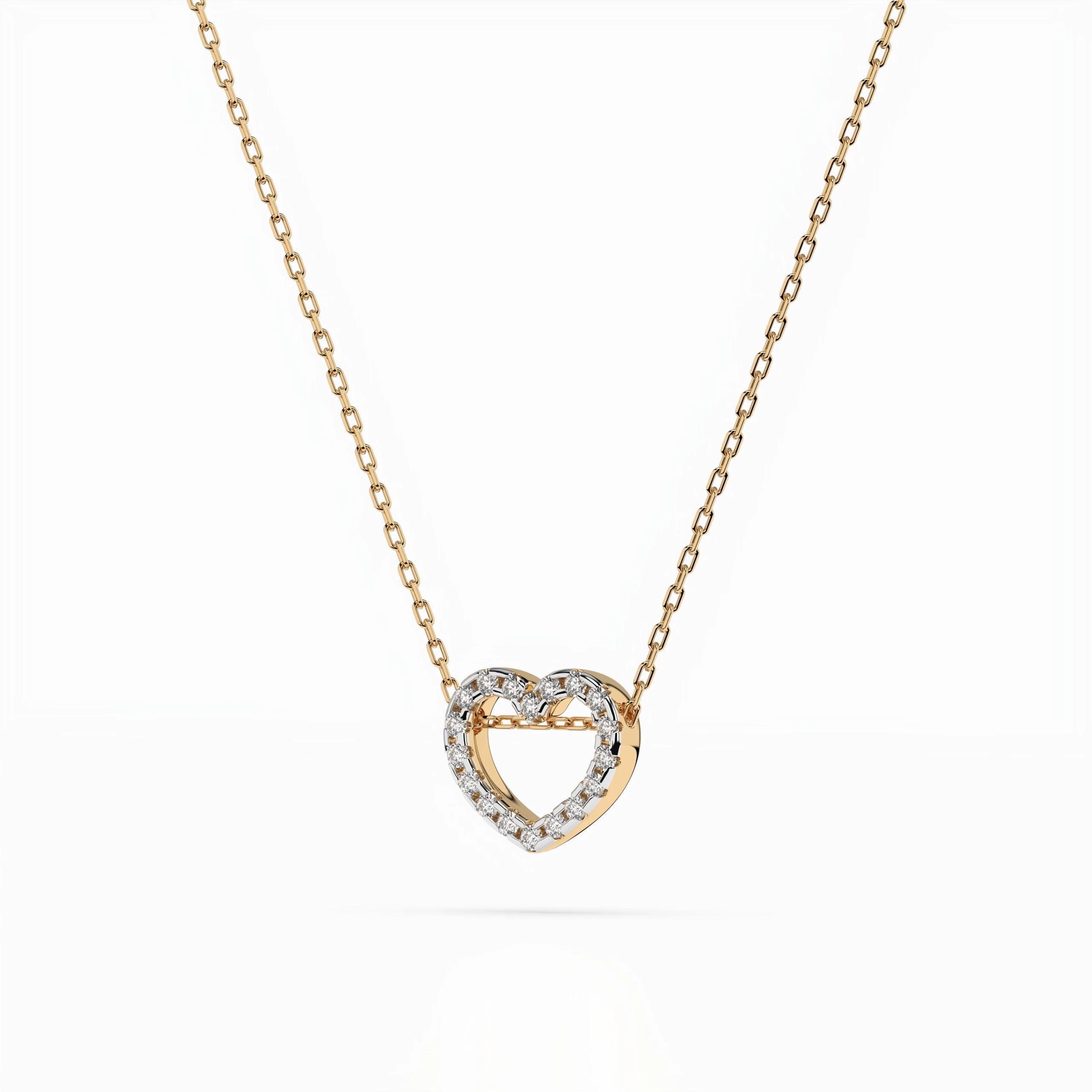 Colier din Aur cu Diamante Rotunde Briliant 0.09 CT