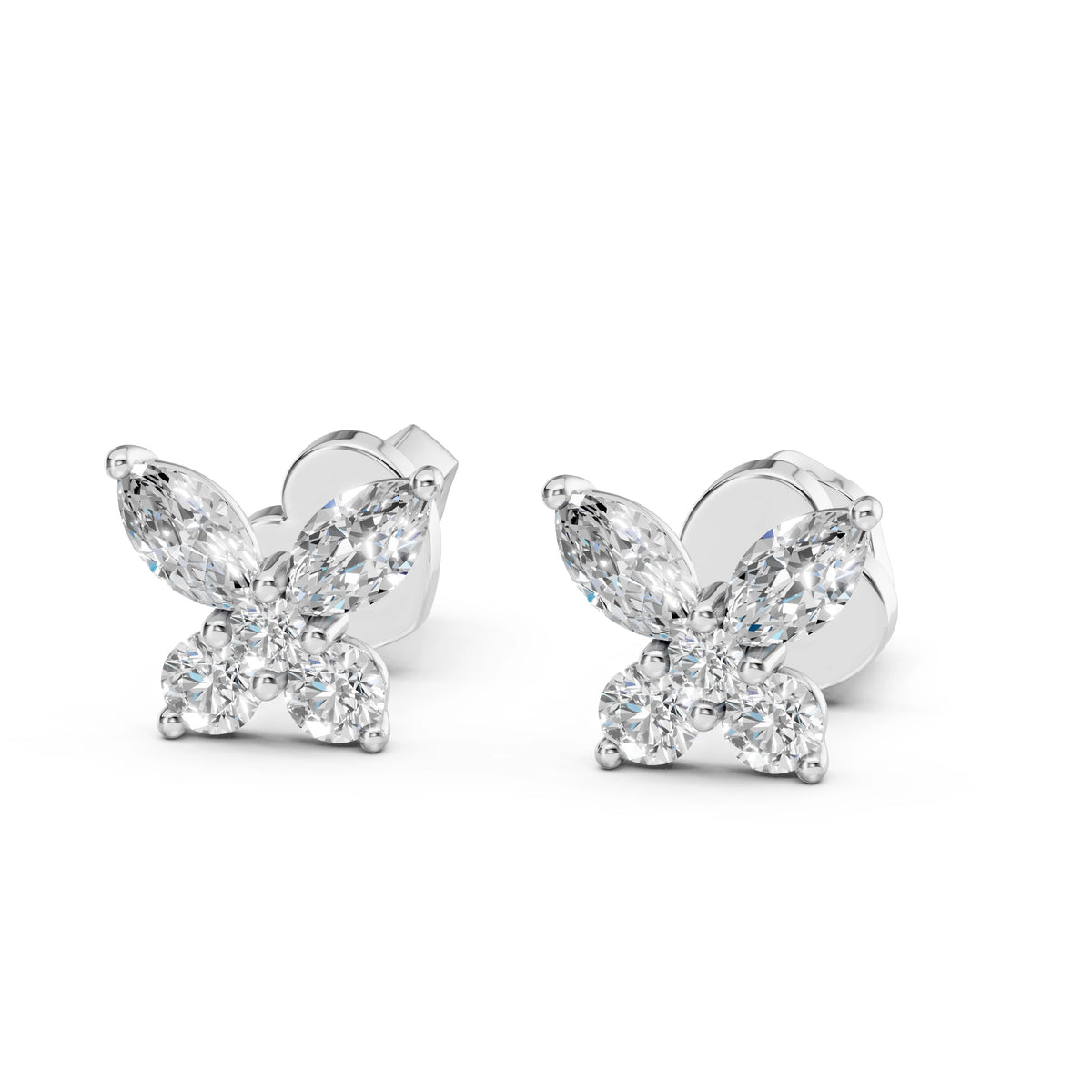 Cercei din Aur cu Diamante, Forma Marquise, 0,64 CT