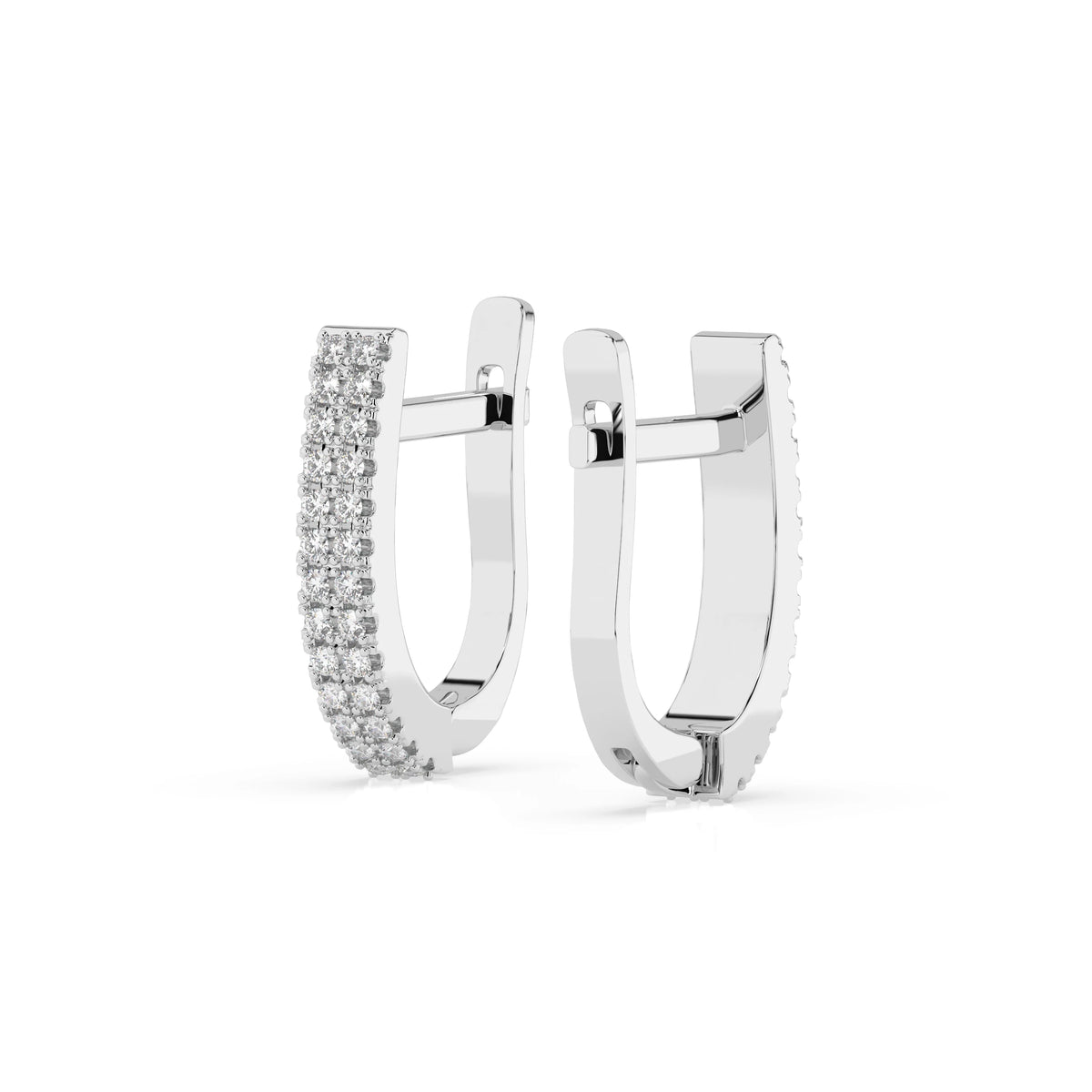 Cercei din Aur cu Diamante Rotunde Briliant 0.21 CT